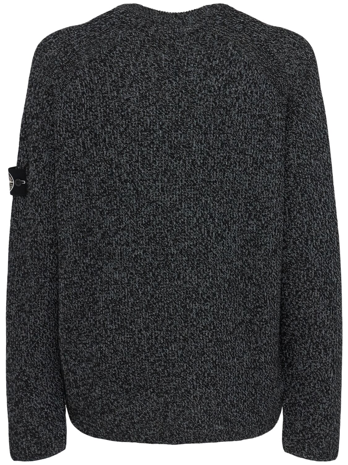 STONE ISLAND REFLECTIVE KNIT CREWNECK SWEATER