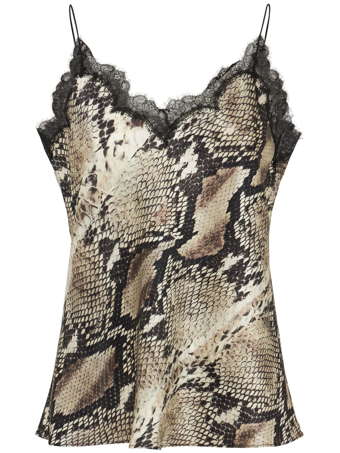 Python Printed Silk Satin Camisole