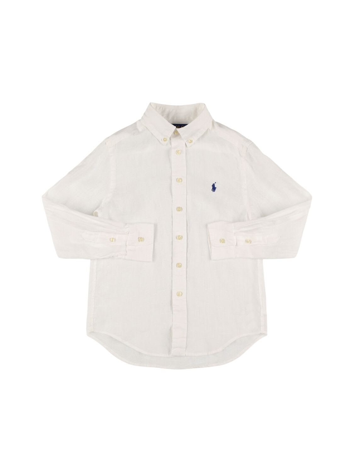 Logo Embroidery Linen Shirt