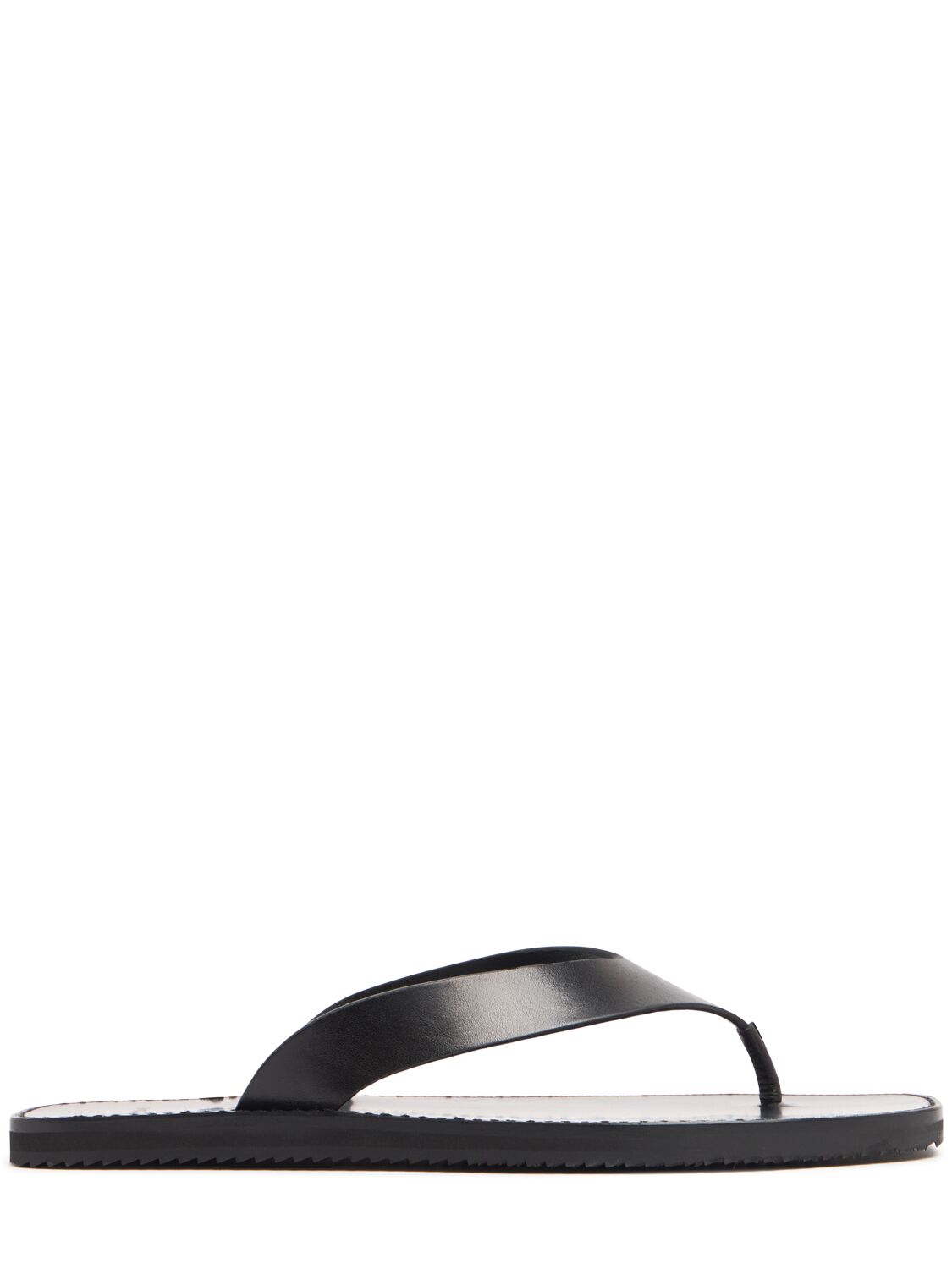 Jude Vermelho Leather Thong Sandals In Black