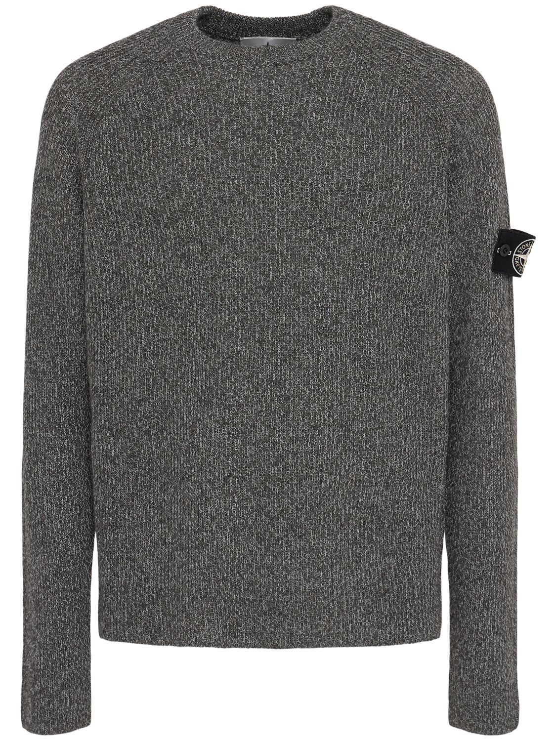 Pull Col Rond En Maille Réfléchissante - STONE ISLAND - Modalova