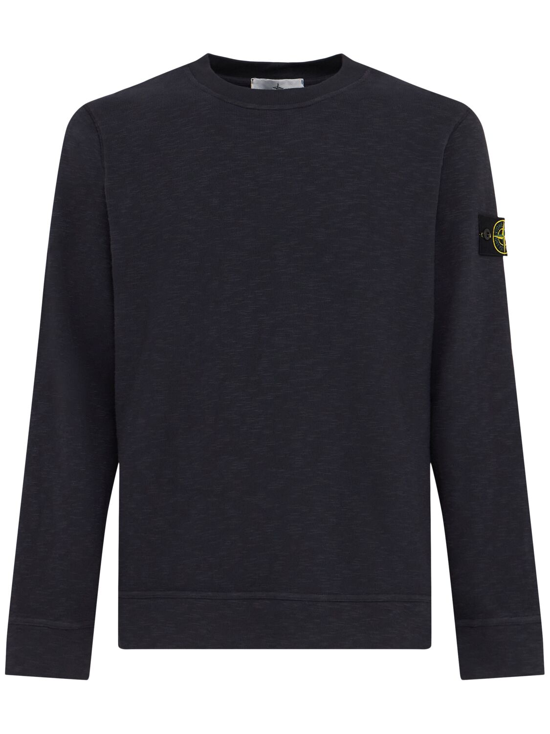 Sweat-shirt En Coton Épais Brossé Vanisé - STONE ISLAND - Modalova