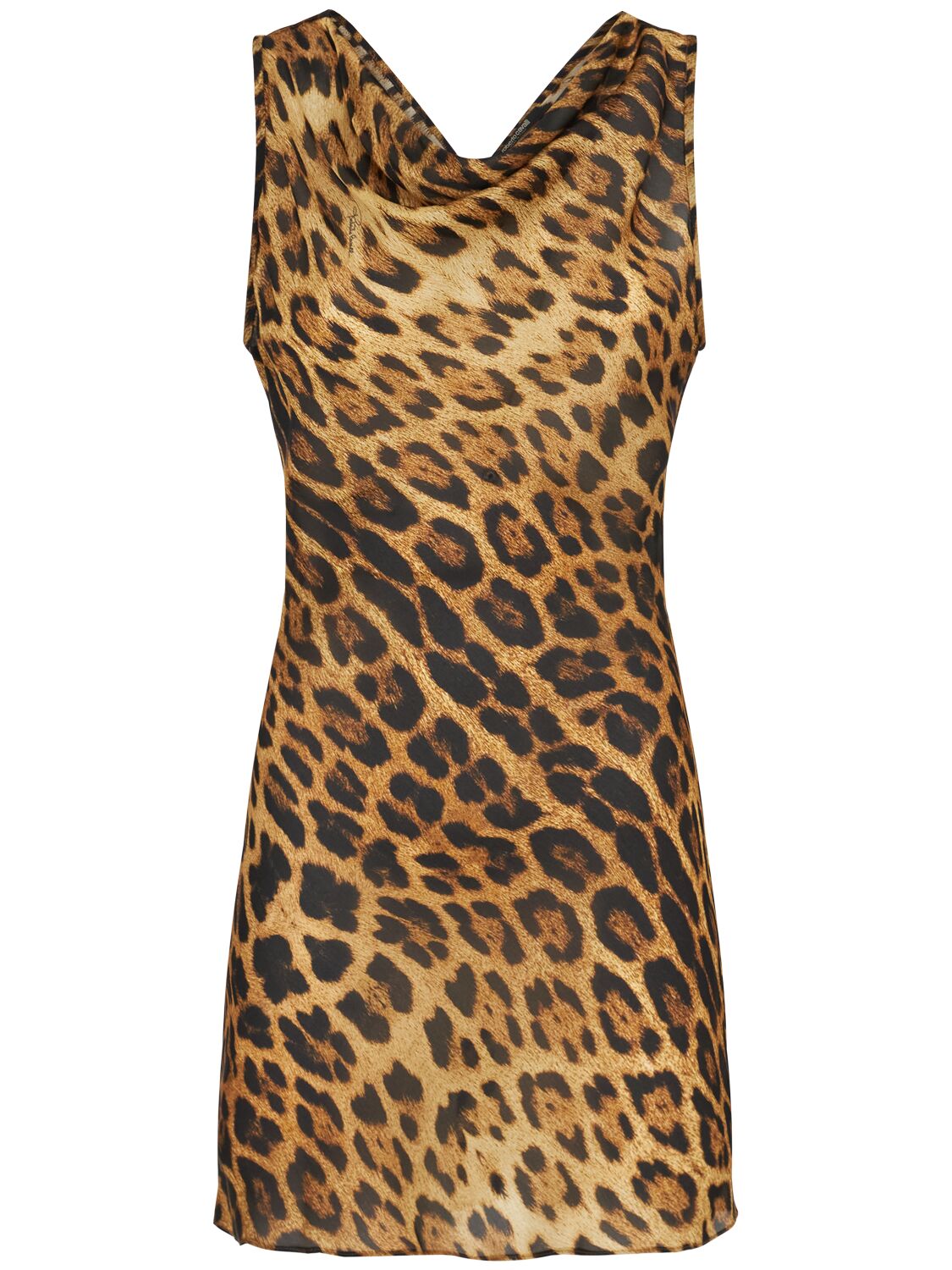 Jaguar Print Chiffon Mini Dress