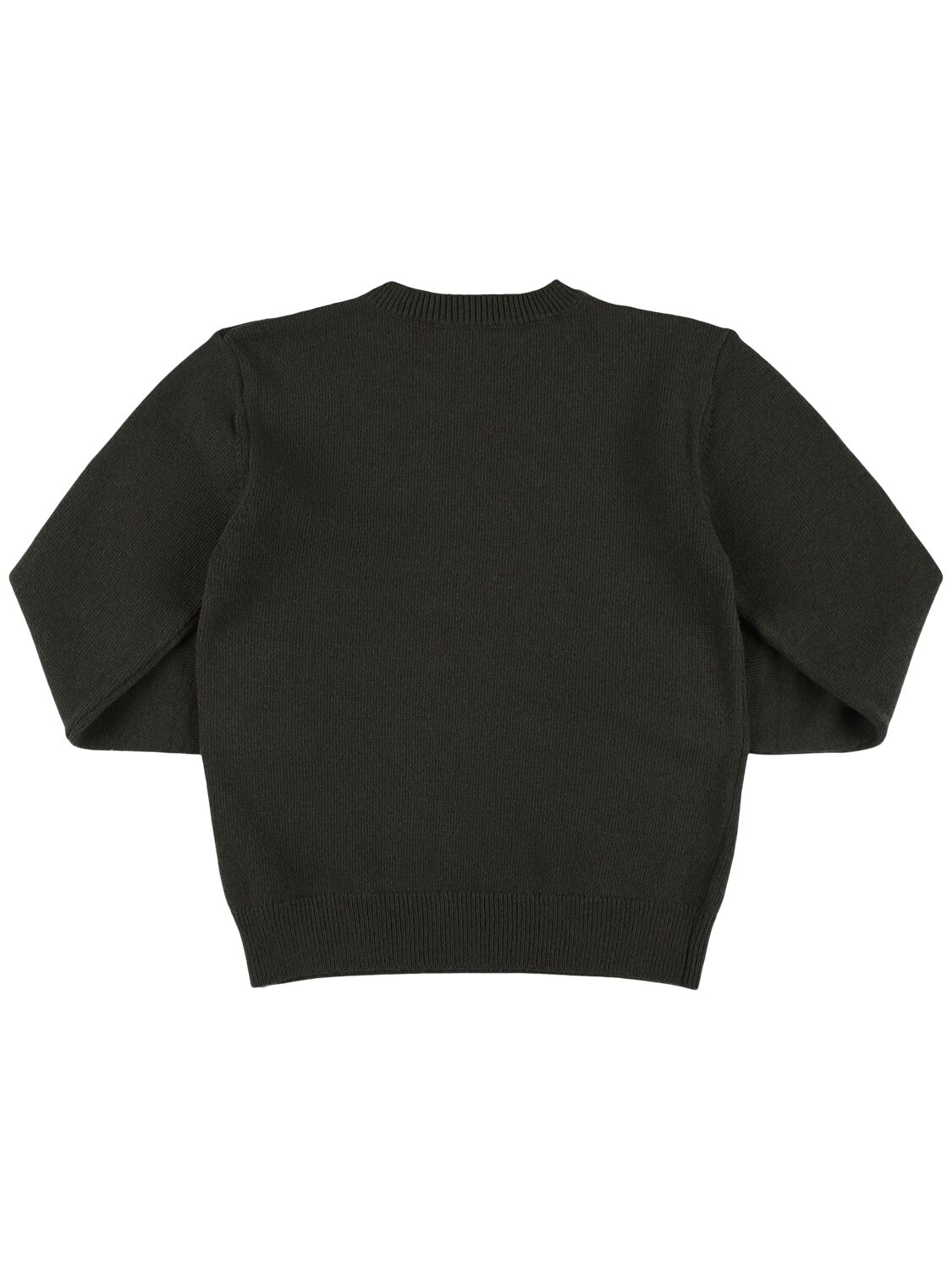 Balmain Wool Blend Knit Sweater In Green
