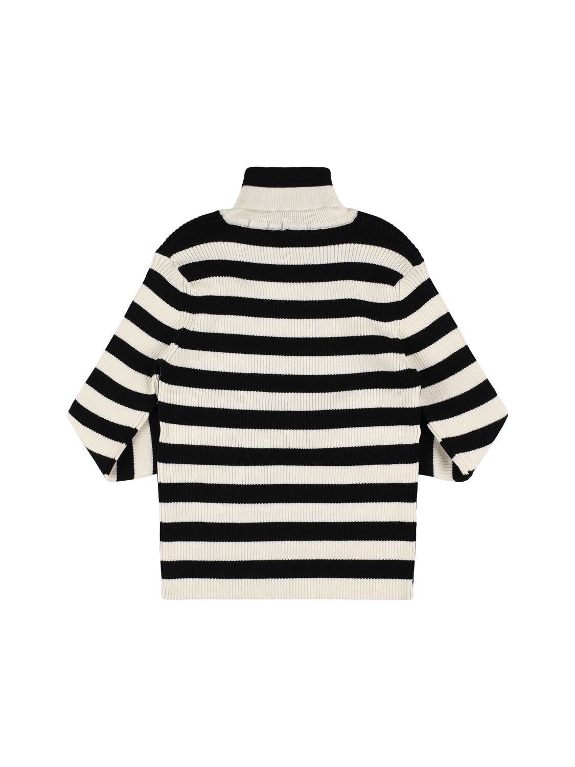 Balmain Striped Wool & Cotton Turtleneck In Multi