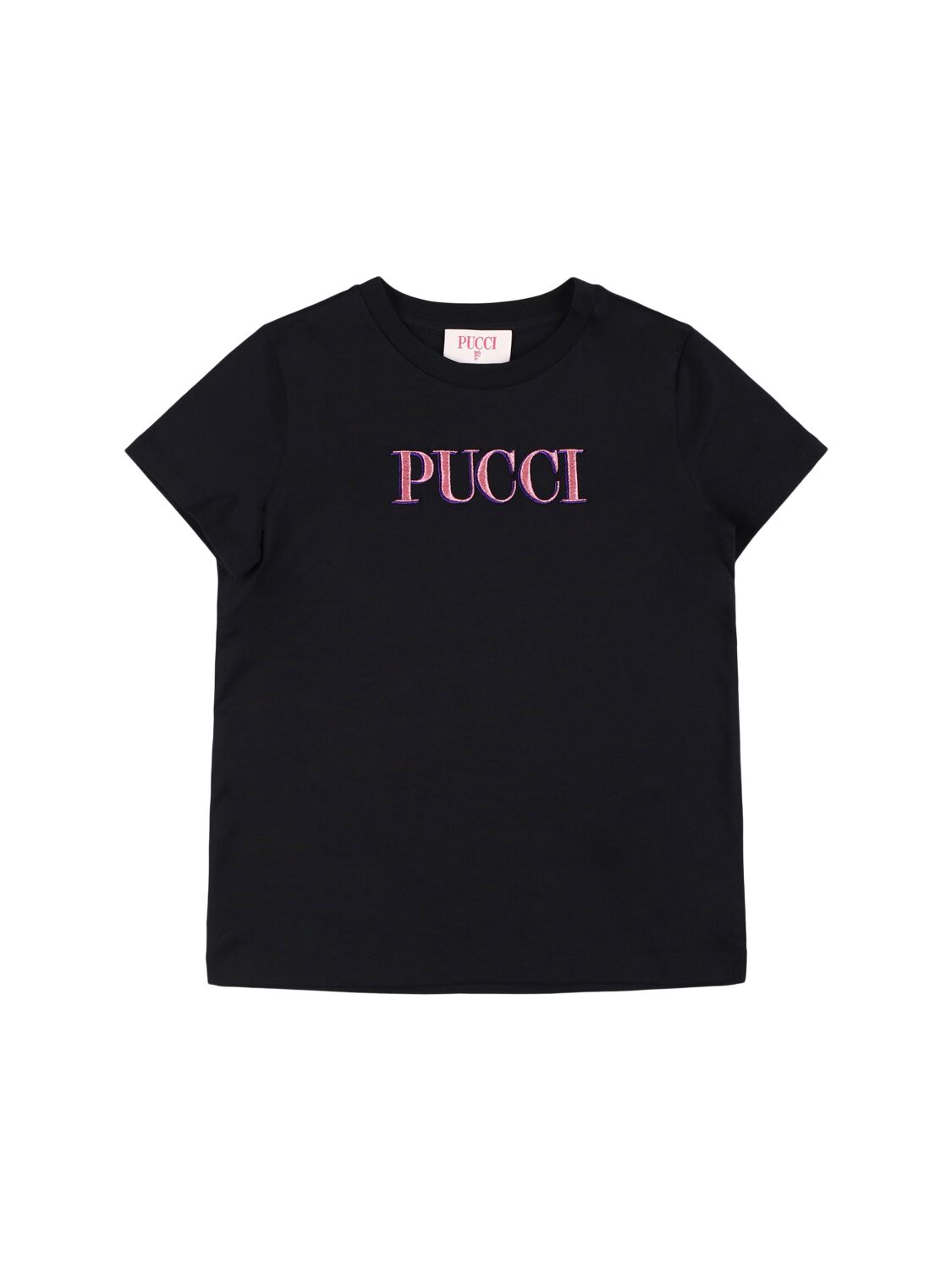 Pucci Printed Cotton Jersey T-shirt In Black