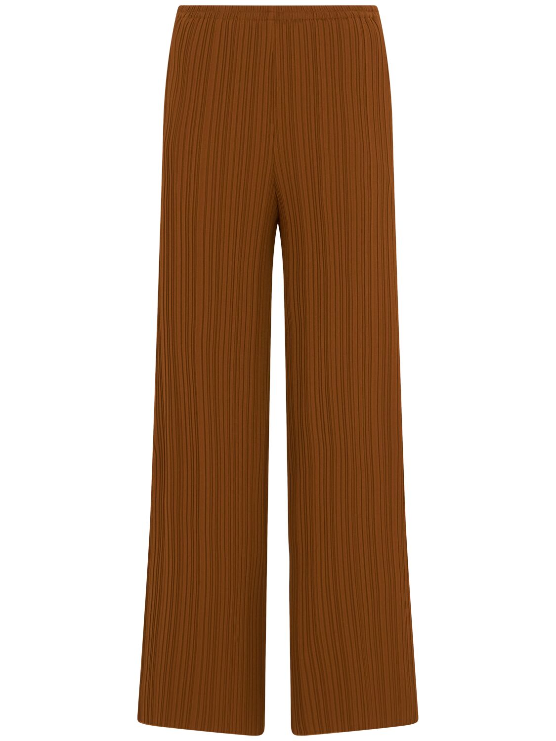 FORTE_FORTE Crepe Plisse' Regular Waist Pants