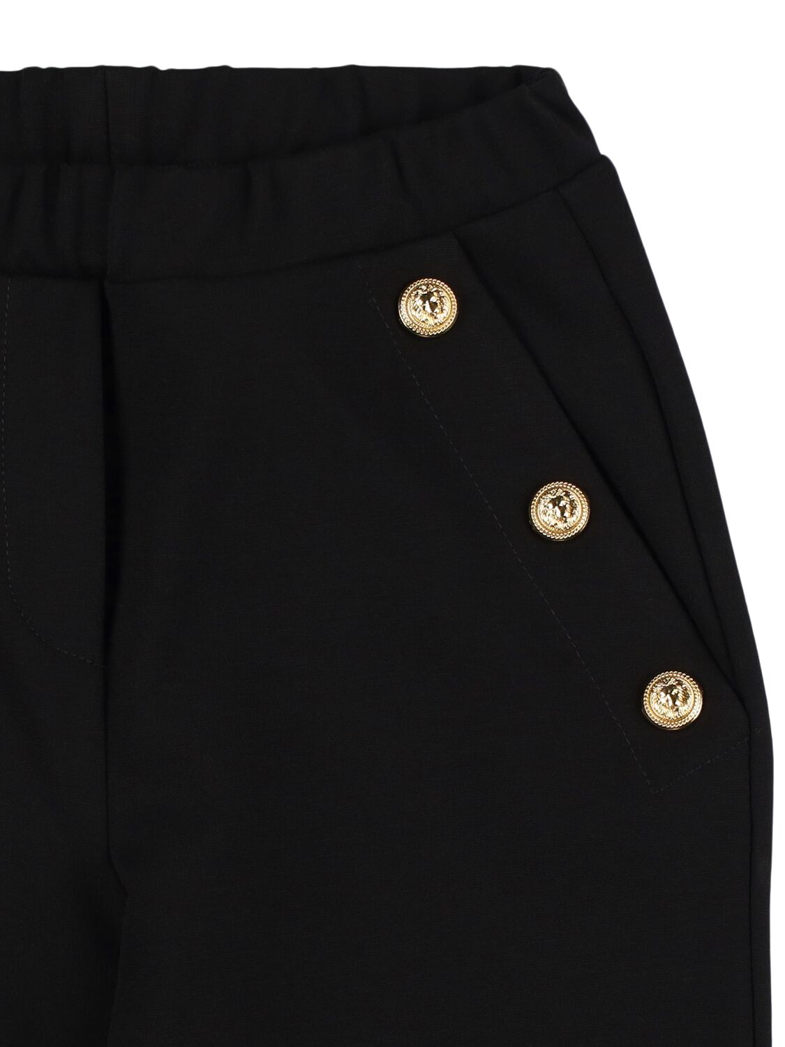 Balmain Viscose Blend Milan Stich Pants In Black