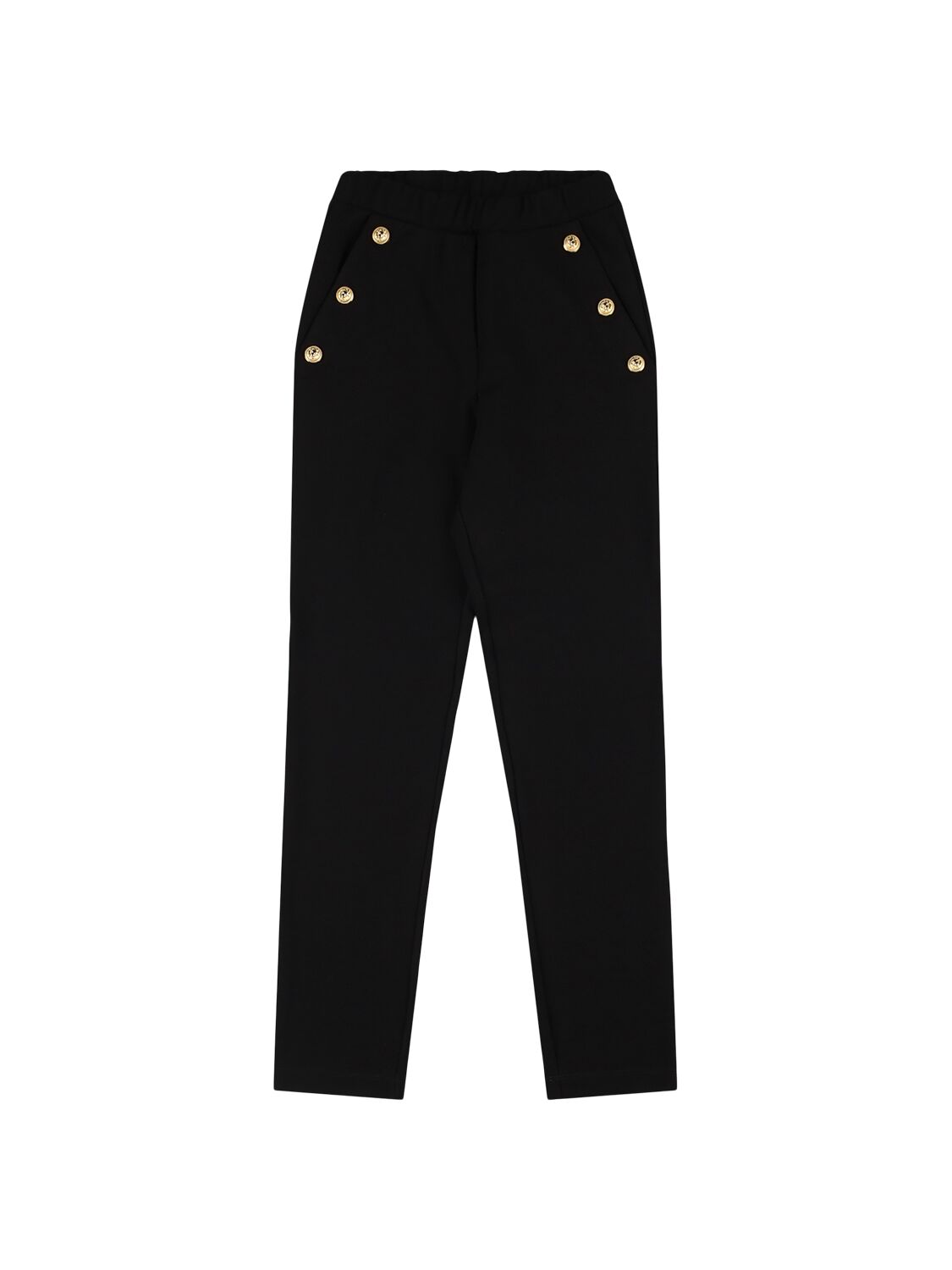Balmain Viscose Blend Milan Stich Pants In Black