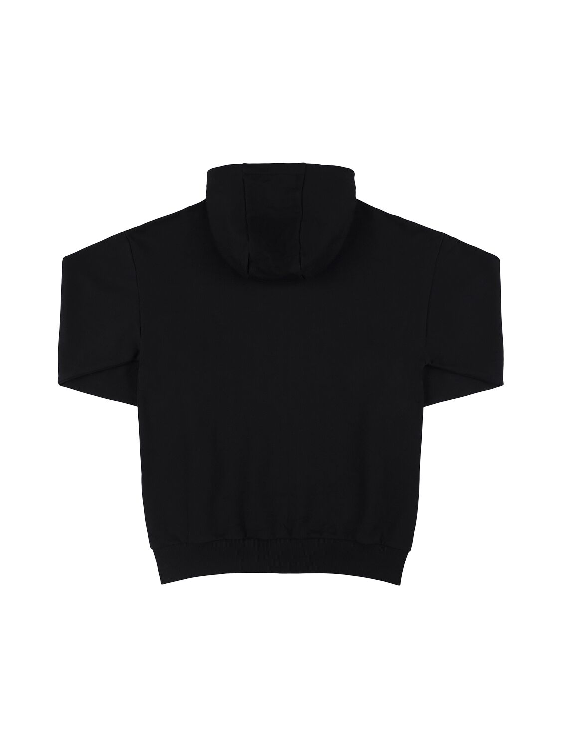 Balmain Zipped Cotton Sweatshirt W/logo In Black
