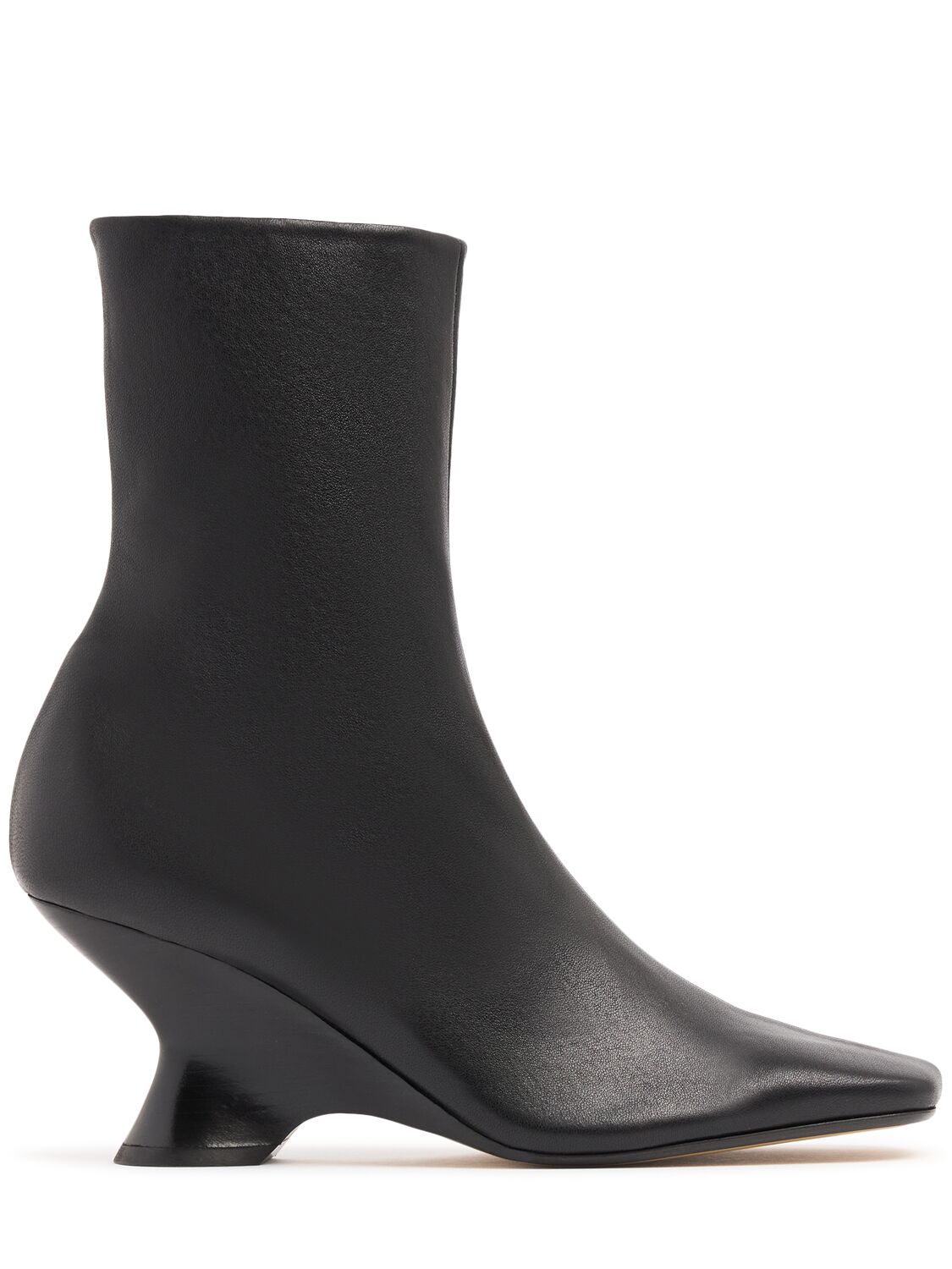 65mm Heeled Leather Ankle Boots