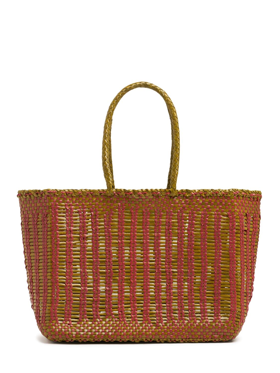 Big Bali Basket Leather Tote Bag