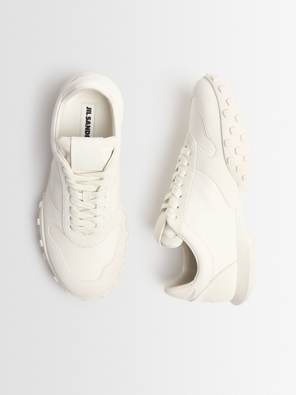 Jil Sander Tech Low Top Sneakers In White