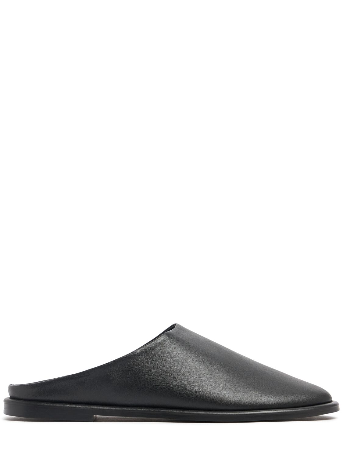A.emery Spencer Leather Flat Mules In Black