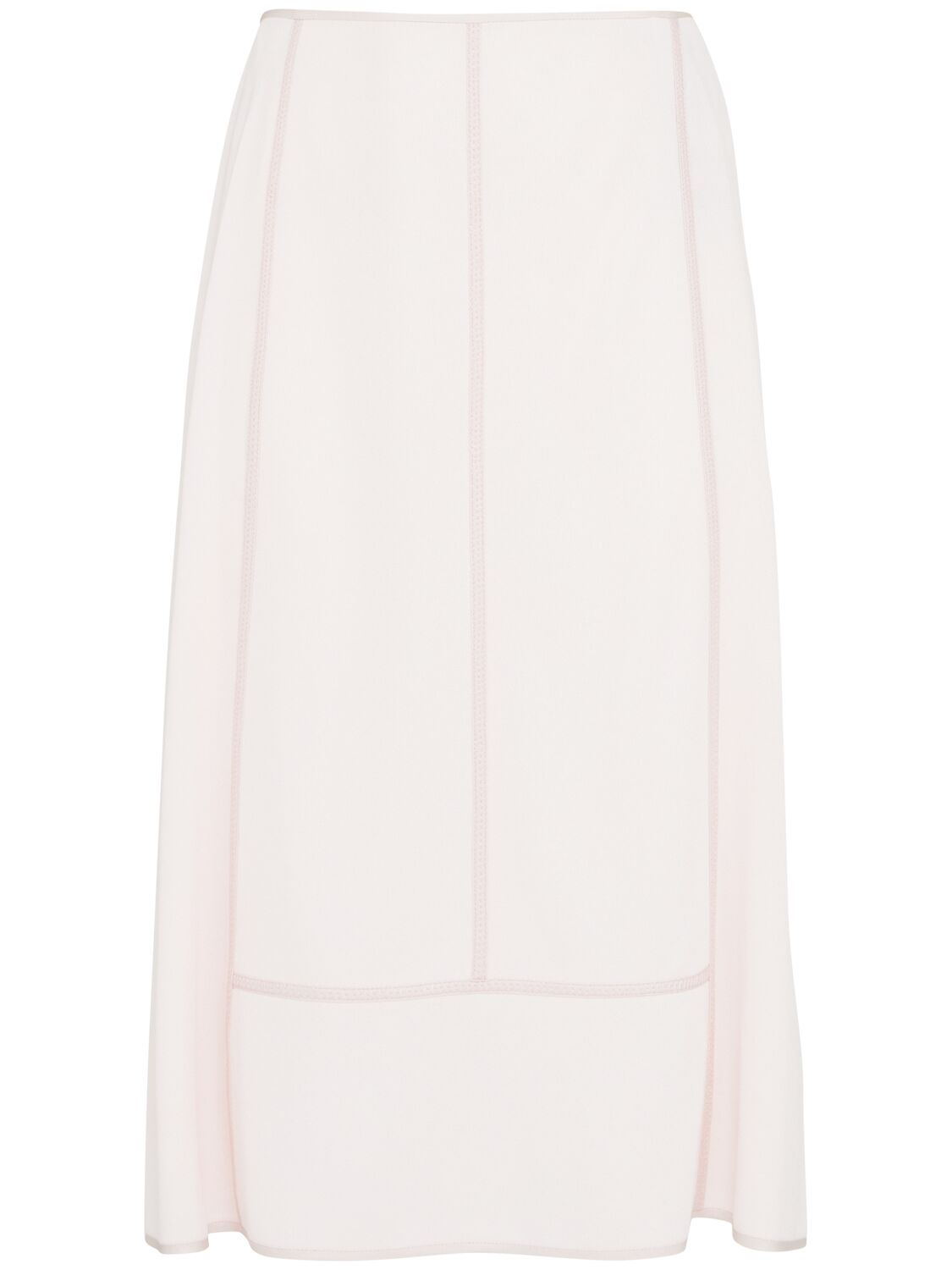 Jil Sander Viscose Blend Midi Skirt In Pink