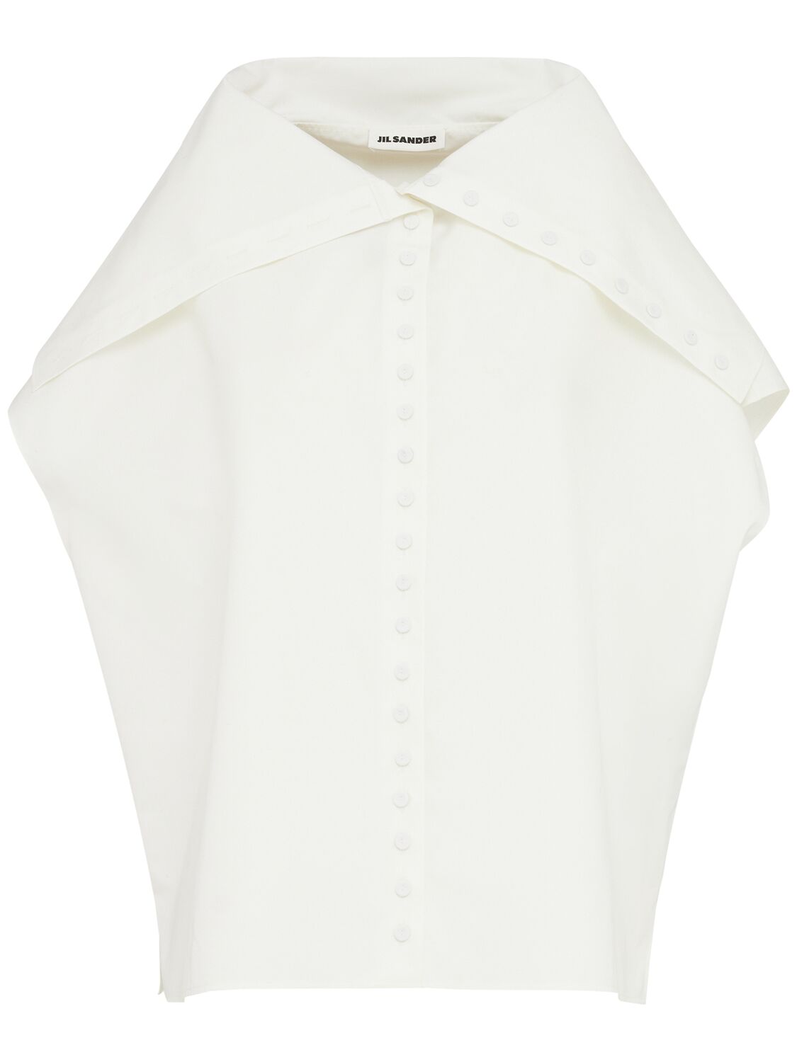 Cape Collar Cotton Poplin Shirt