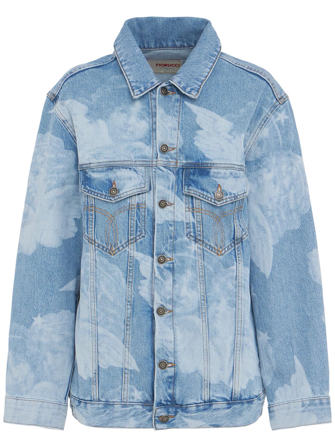 Printed Cotton Denim Jacket