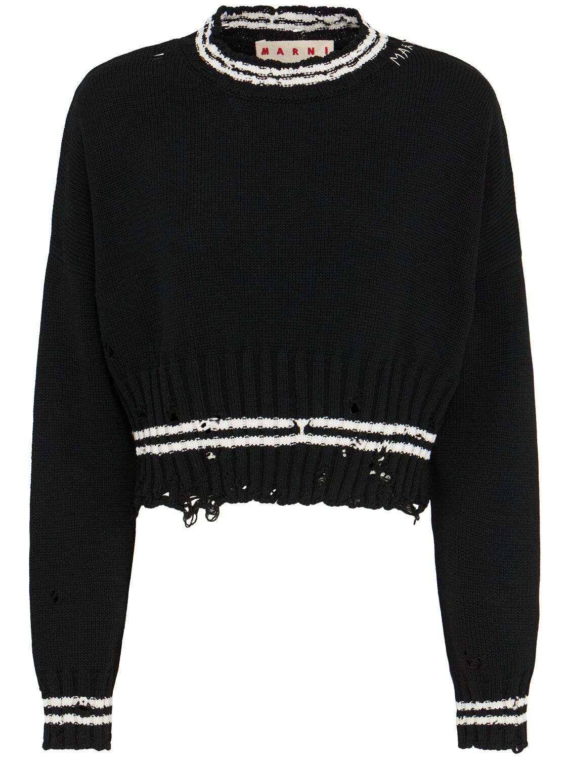 Pull-over À Col Rond En Maille - MARNI - Modalova