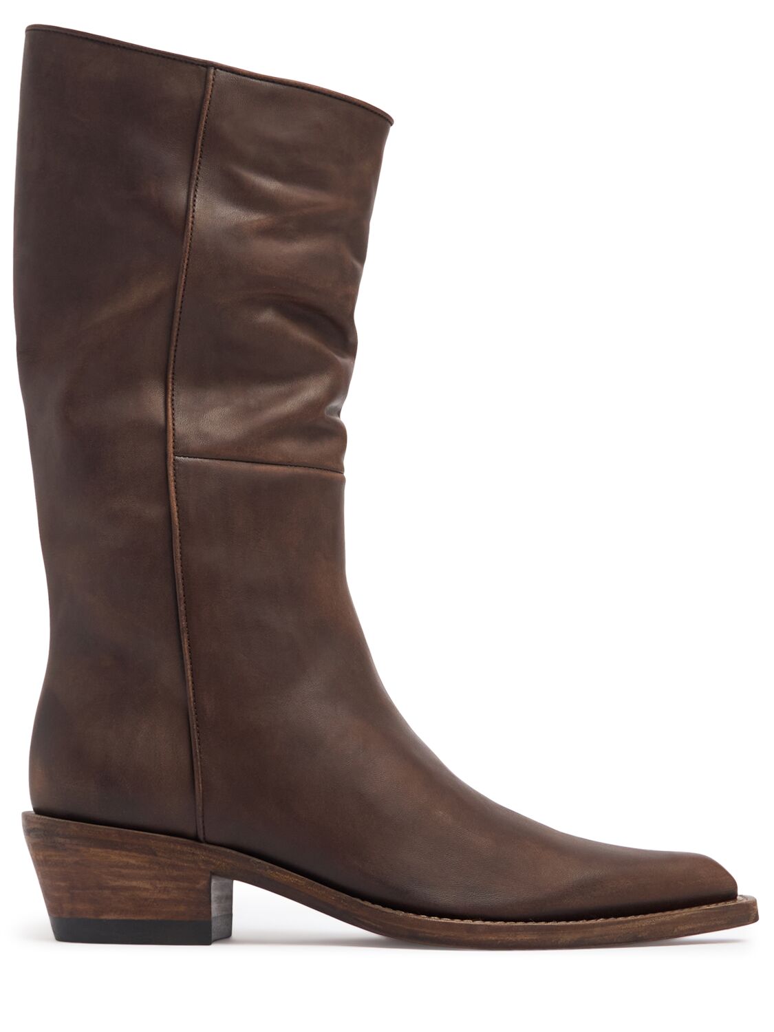 Khaite 25 Clive Slouchy Cowboy Boots In Brown
