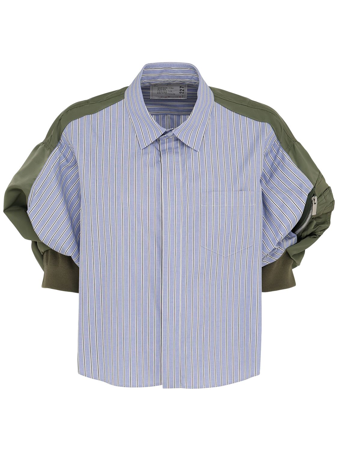 Chemise En Sergé Et Popeline De Coton - SACAI - Modalova