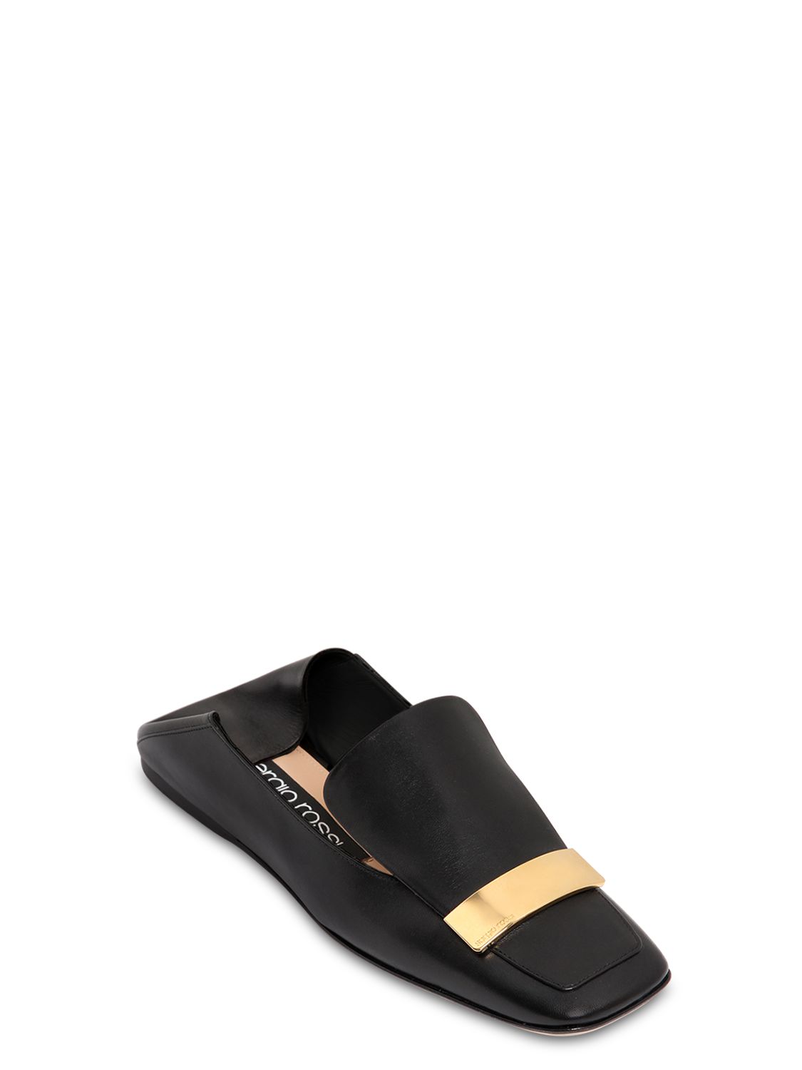 Shop Sergio Rossi Leather Loafers In Black