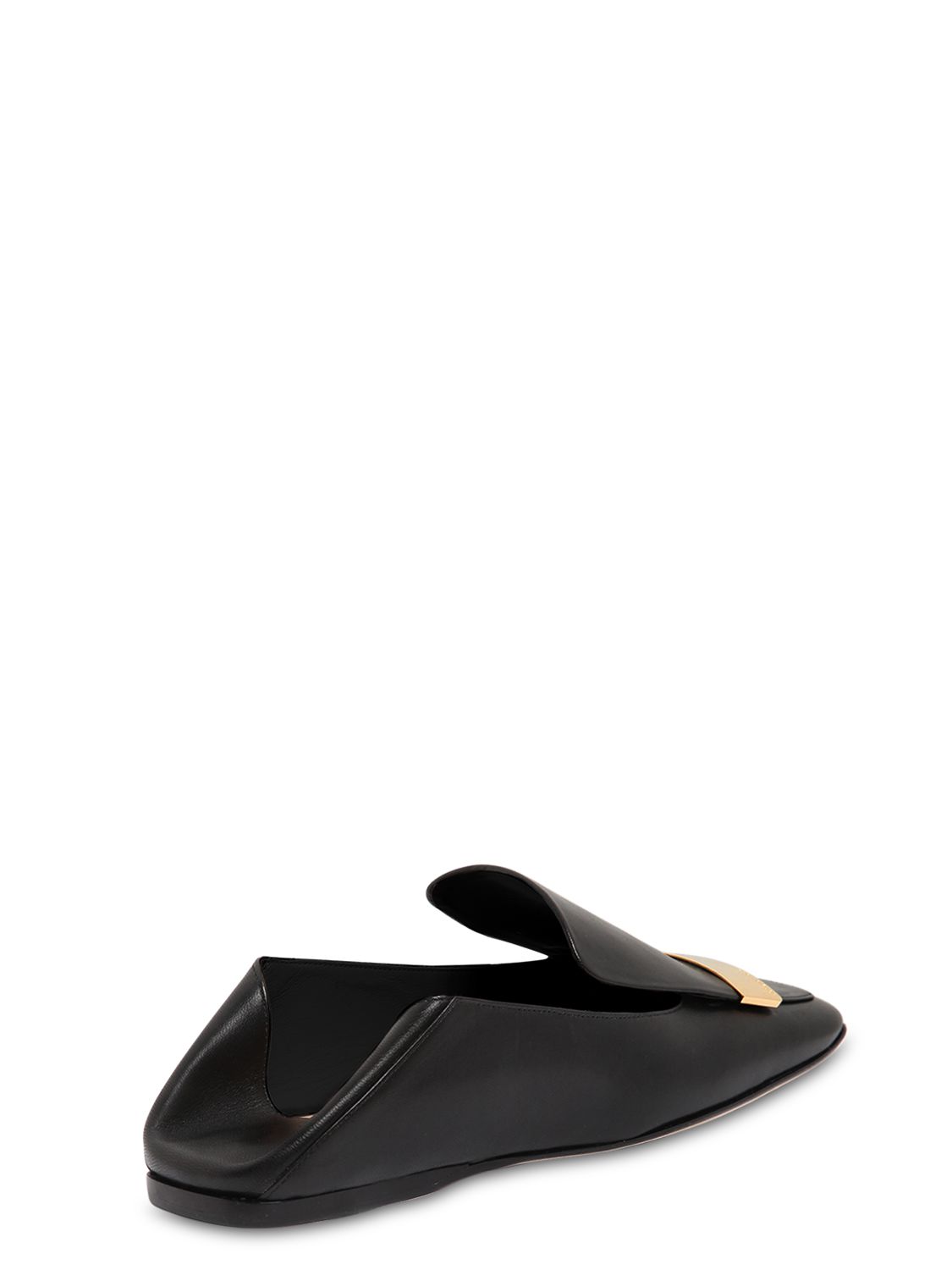 Shop Sergio Rossi Leather Loafers In Black