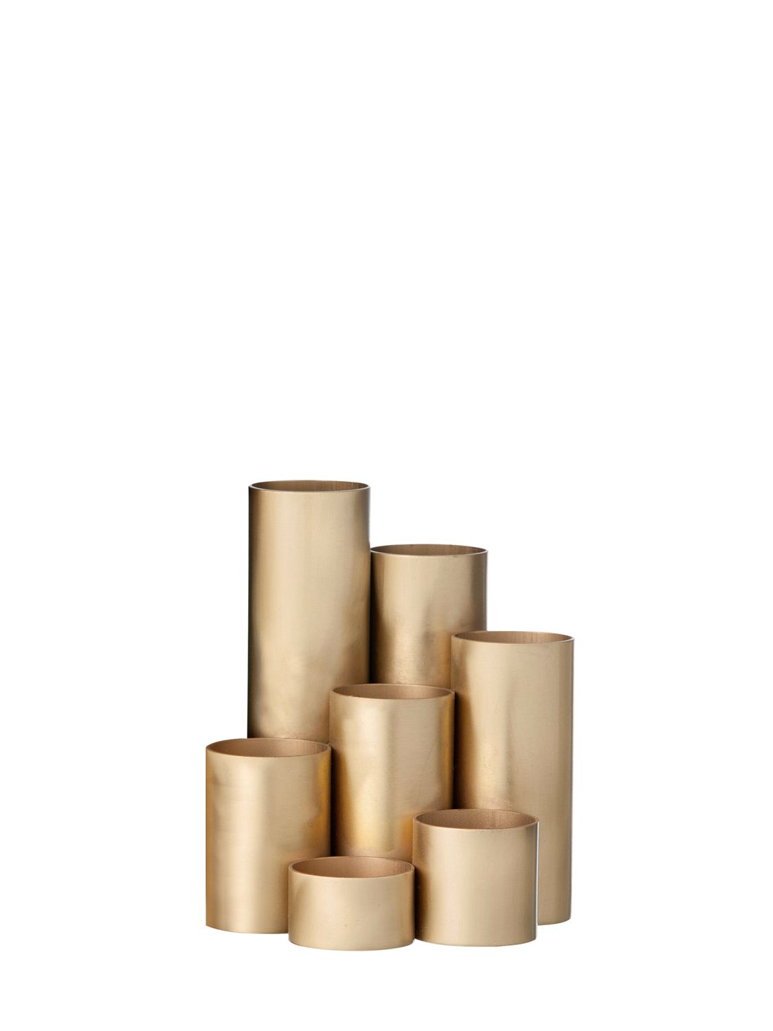 Ferm Living Multi-compartment Brass Pencil Holder In Gold