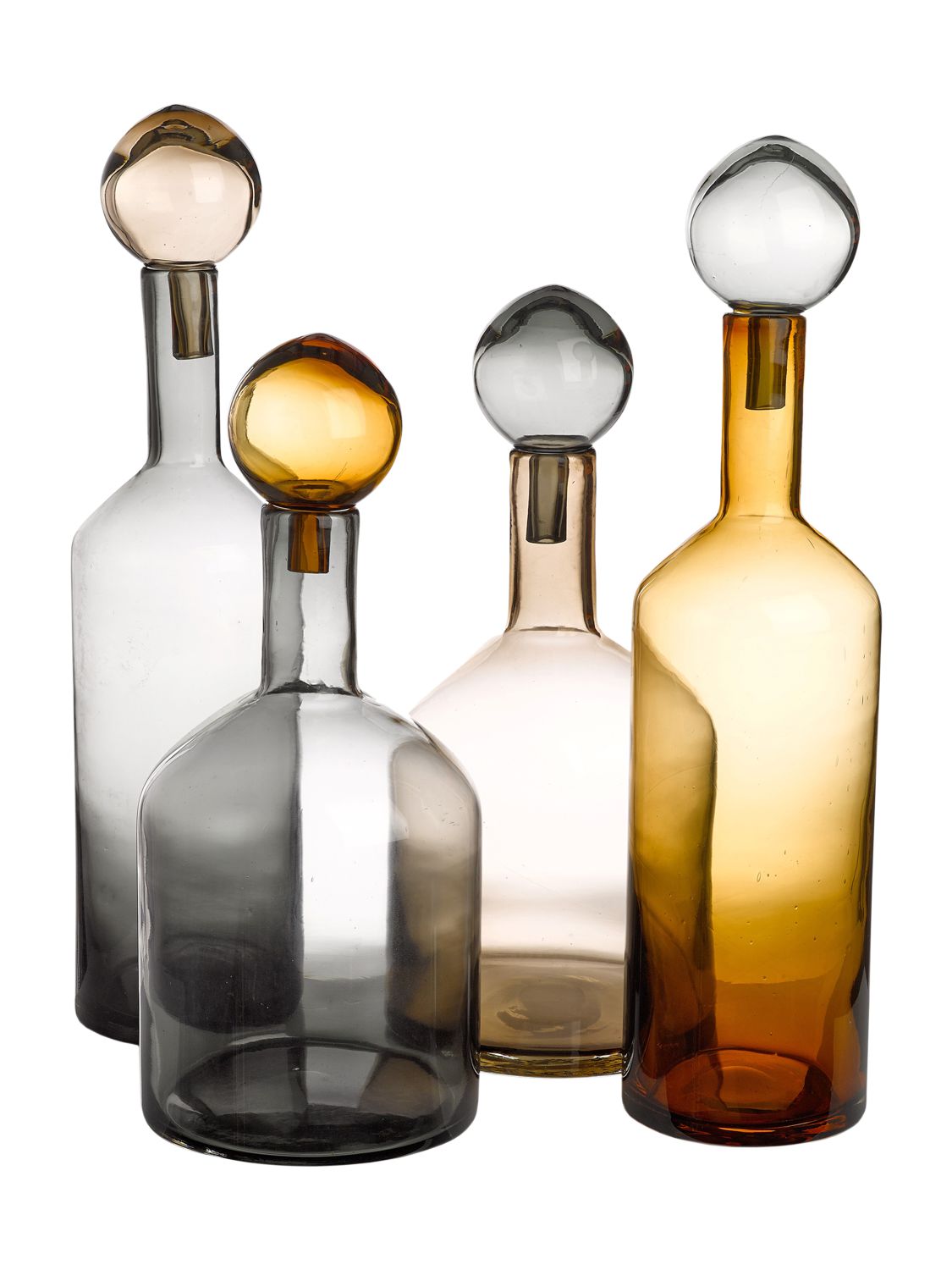 Polspotten Bubbles & Bottles Chic Set Of 4 Bottles In Multi