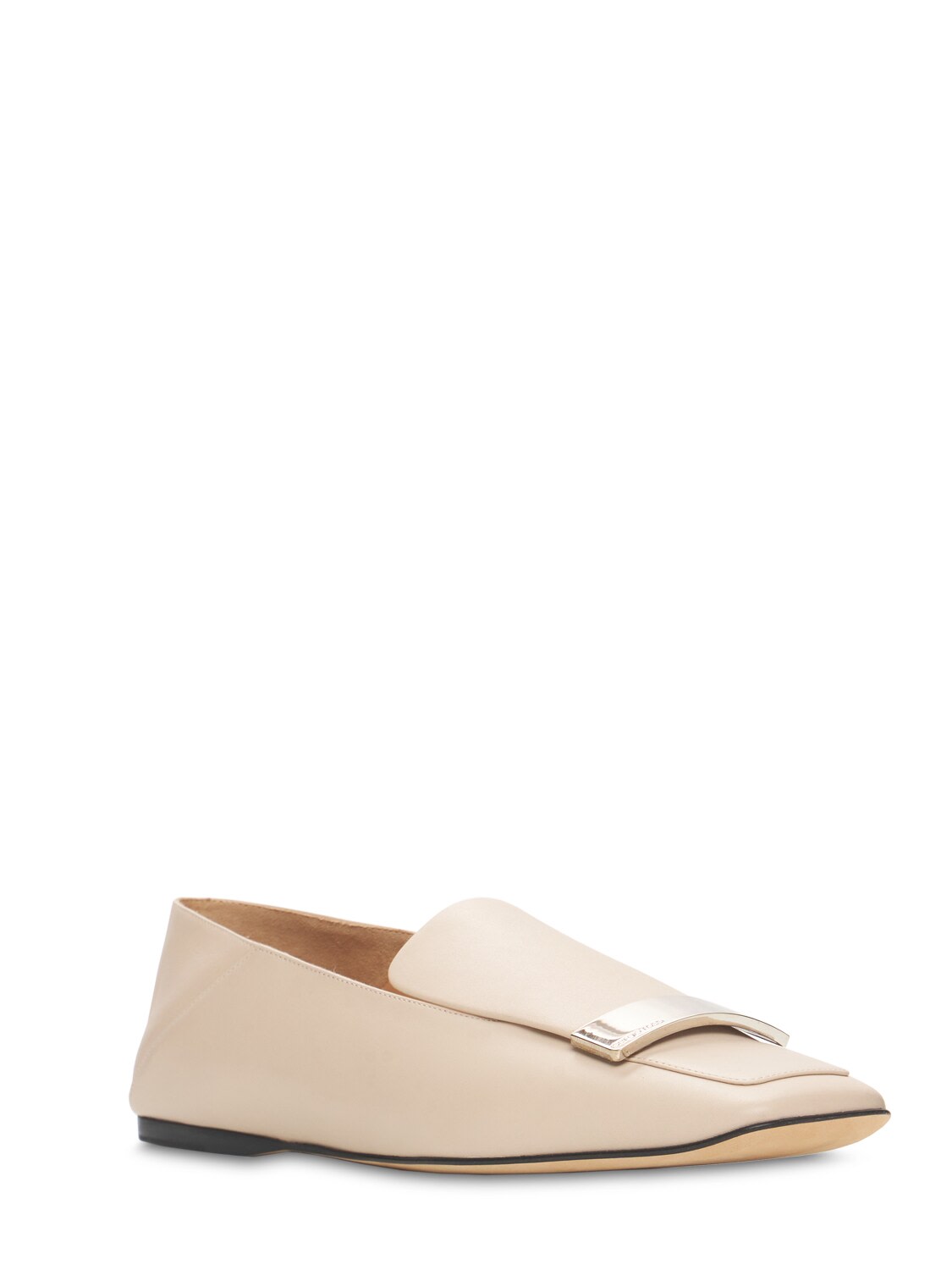 Shop Sergio Rossi Leather Loafers In Off White