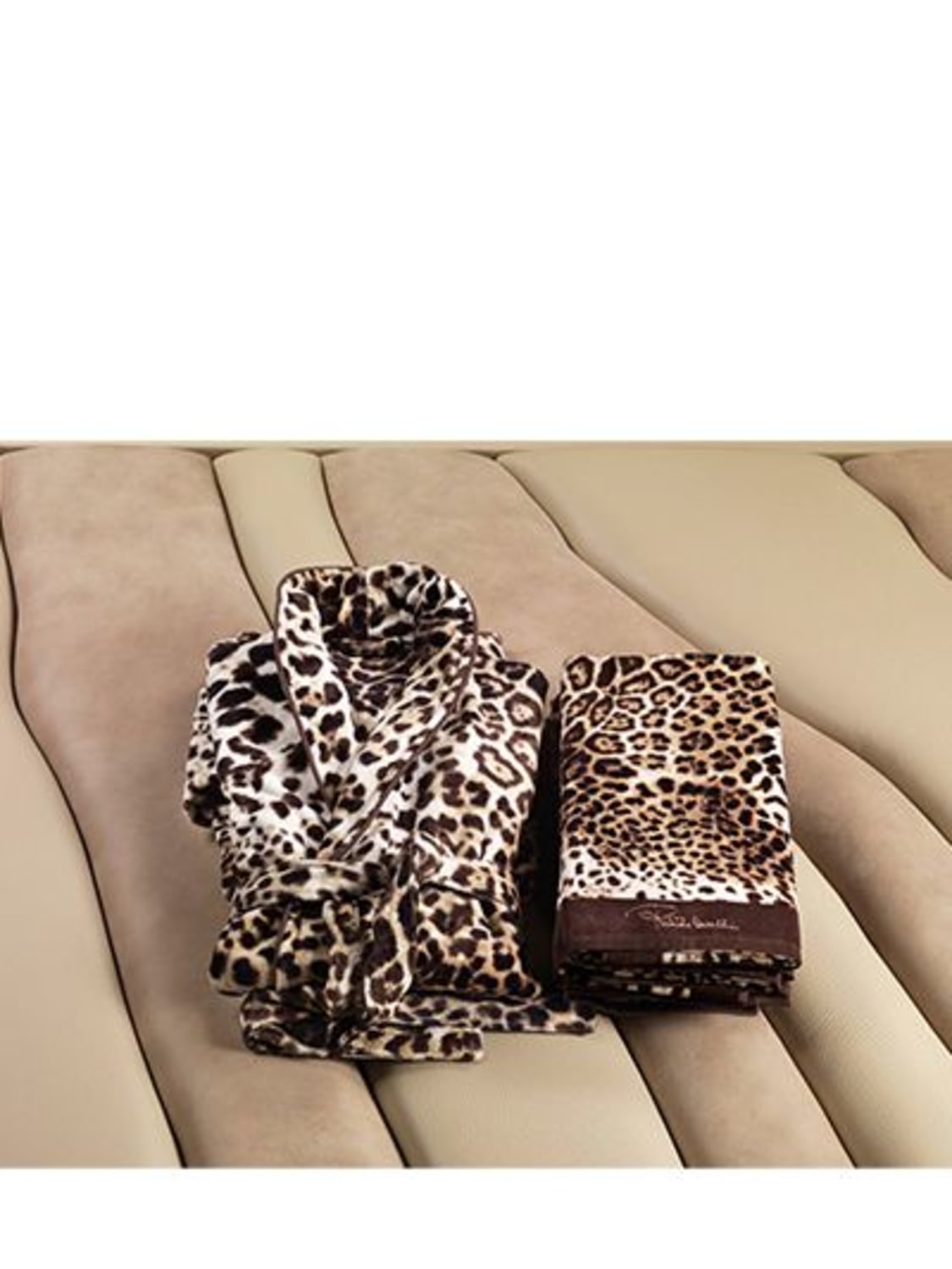 Shop Roberto Cavalli Bravo Cotton Beach Towel In Brown