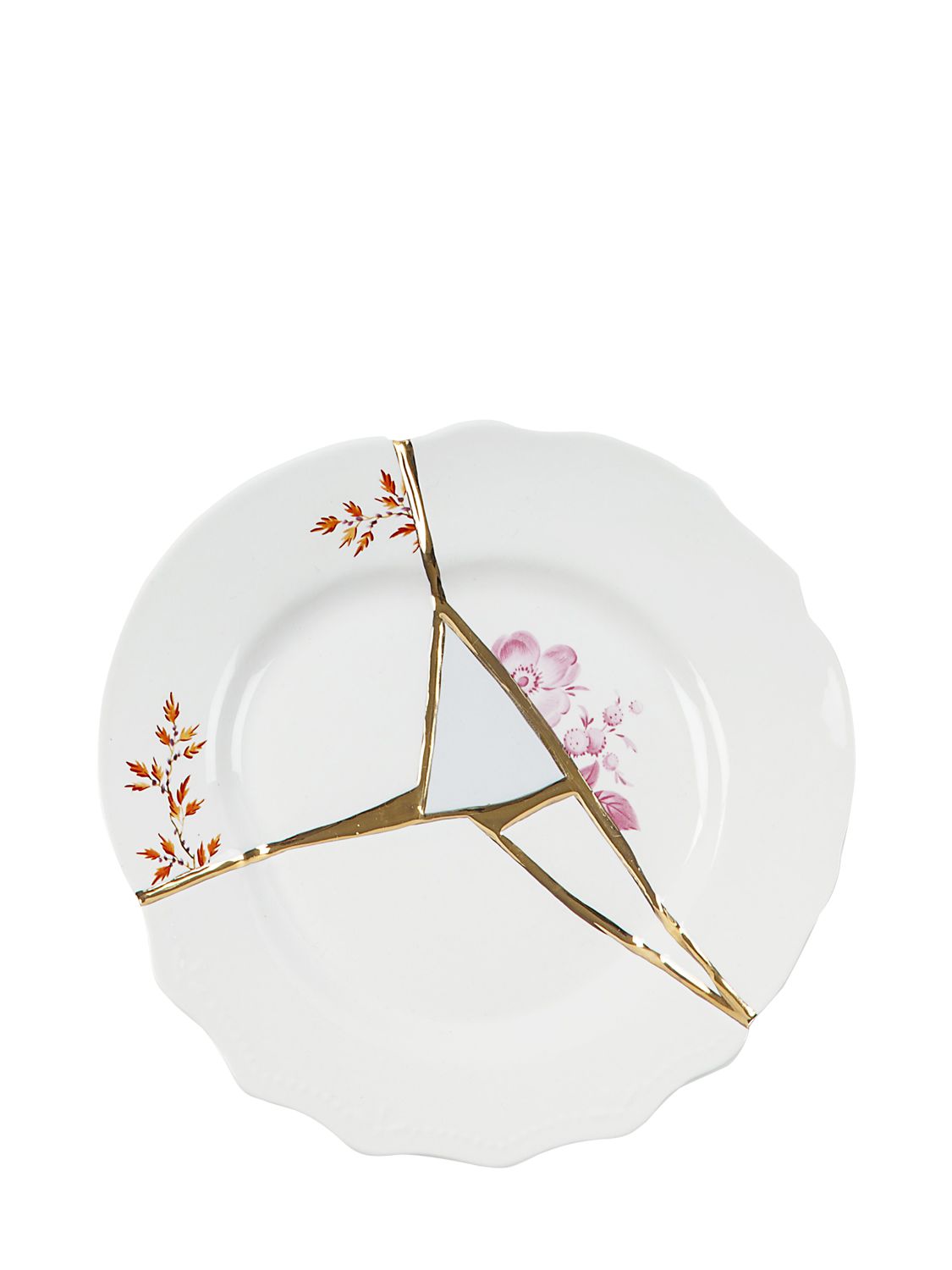 Seletti Kintsugi Porcelain Fruit Plate In Multicolor