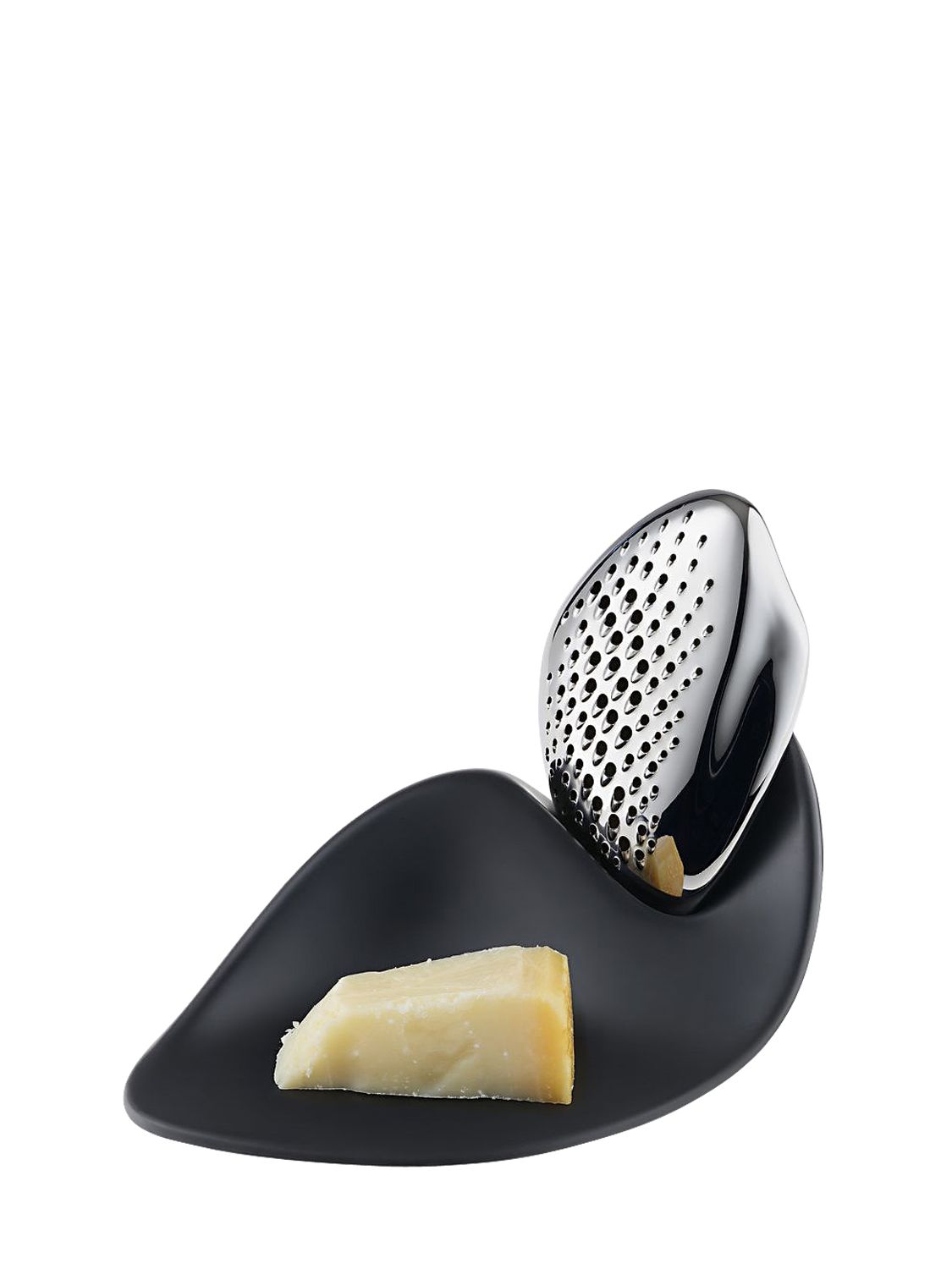 Alessi Forma Stainless Steel And Melamine Cheese Grater In Silver,black