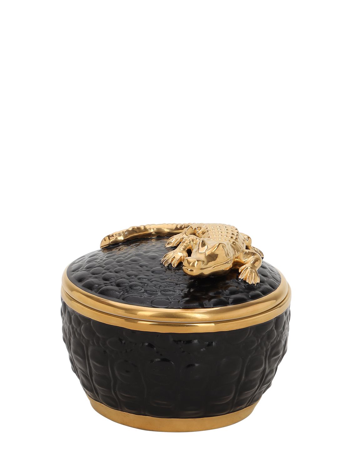 L'objet Crocodile Scented Candle In Black/gold