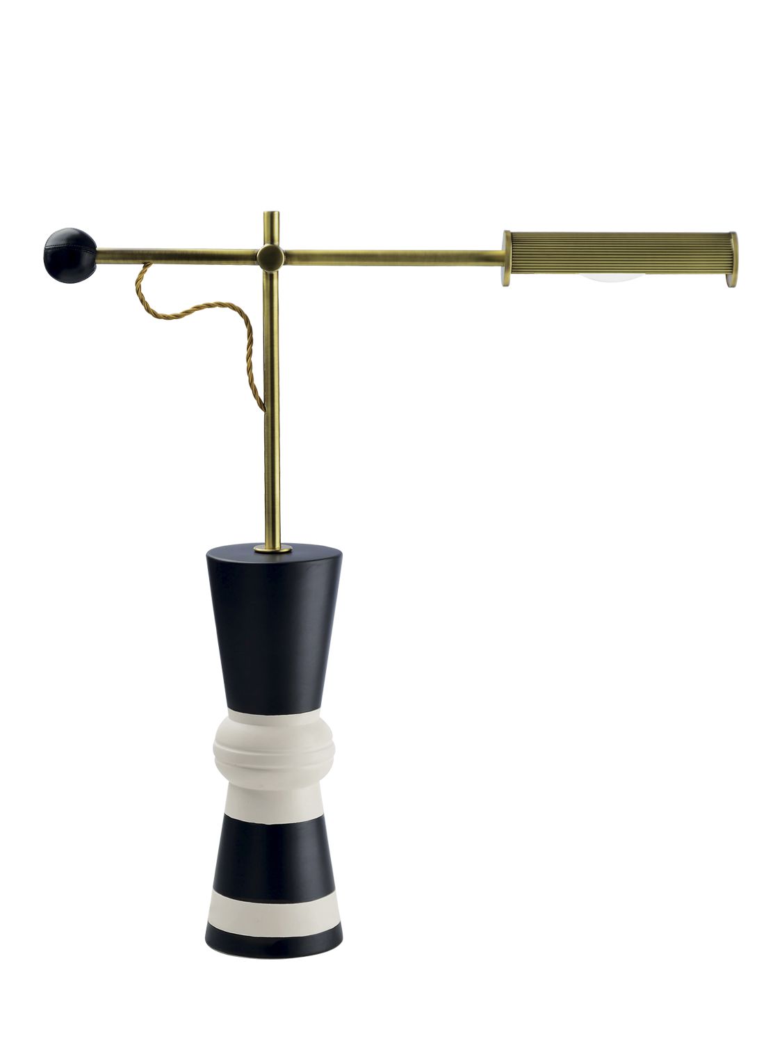 Marioni Goldie B Ceramic & Brass Table Lamp In Multi