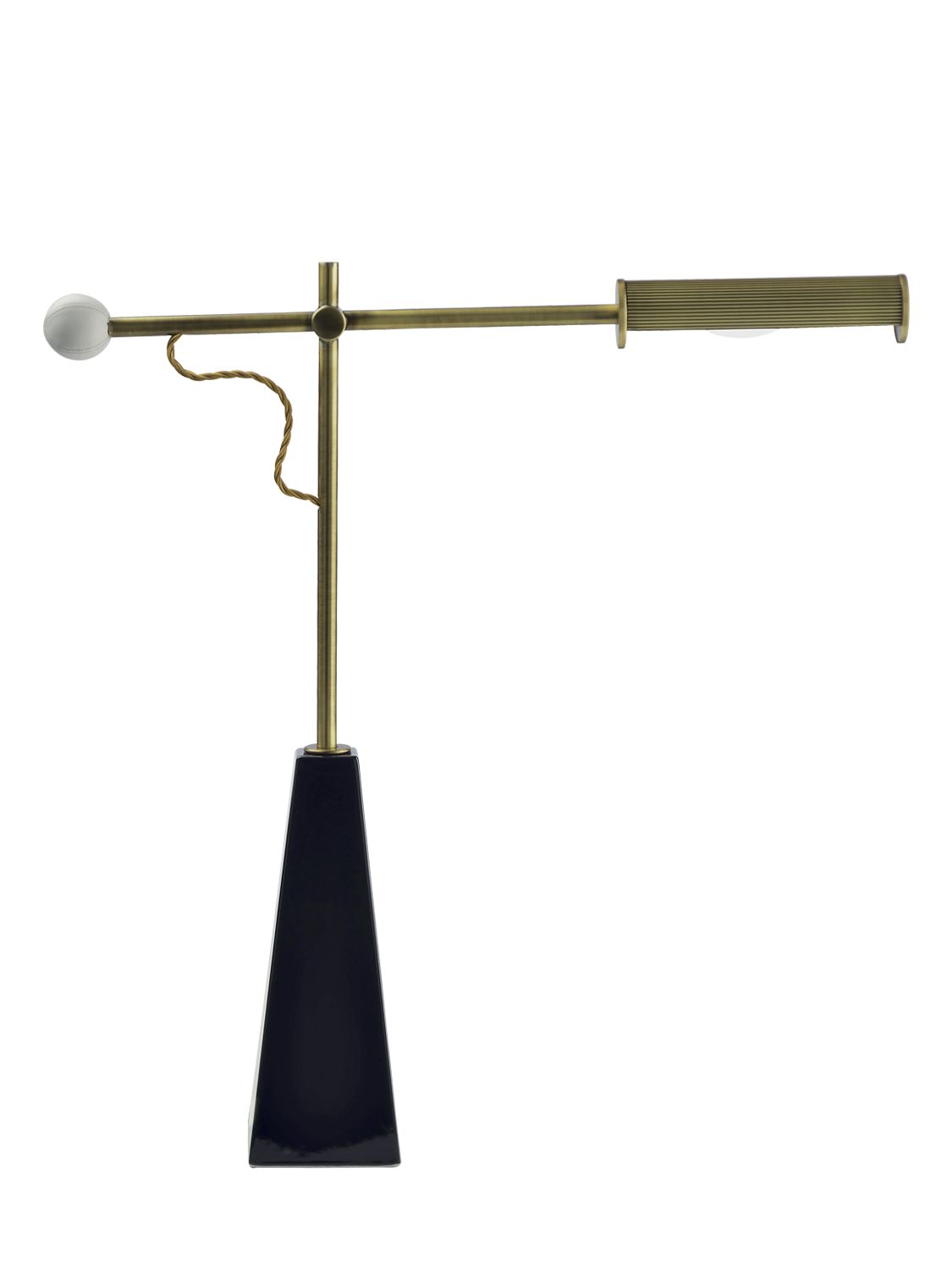 Marioni Goldie C Ceramic & Brass Table Lamp In Multi