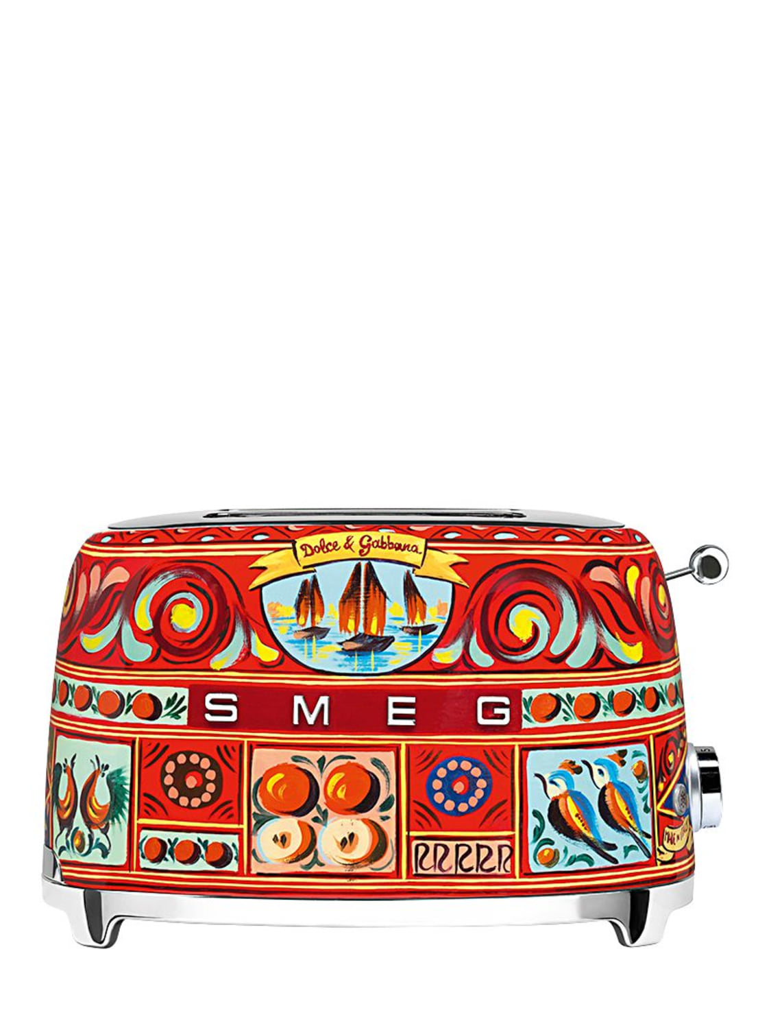 Smeg D&g 2x2 Toaster In Red