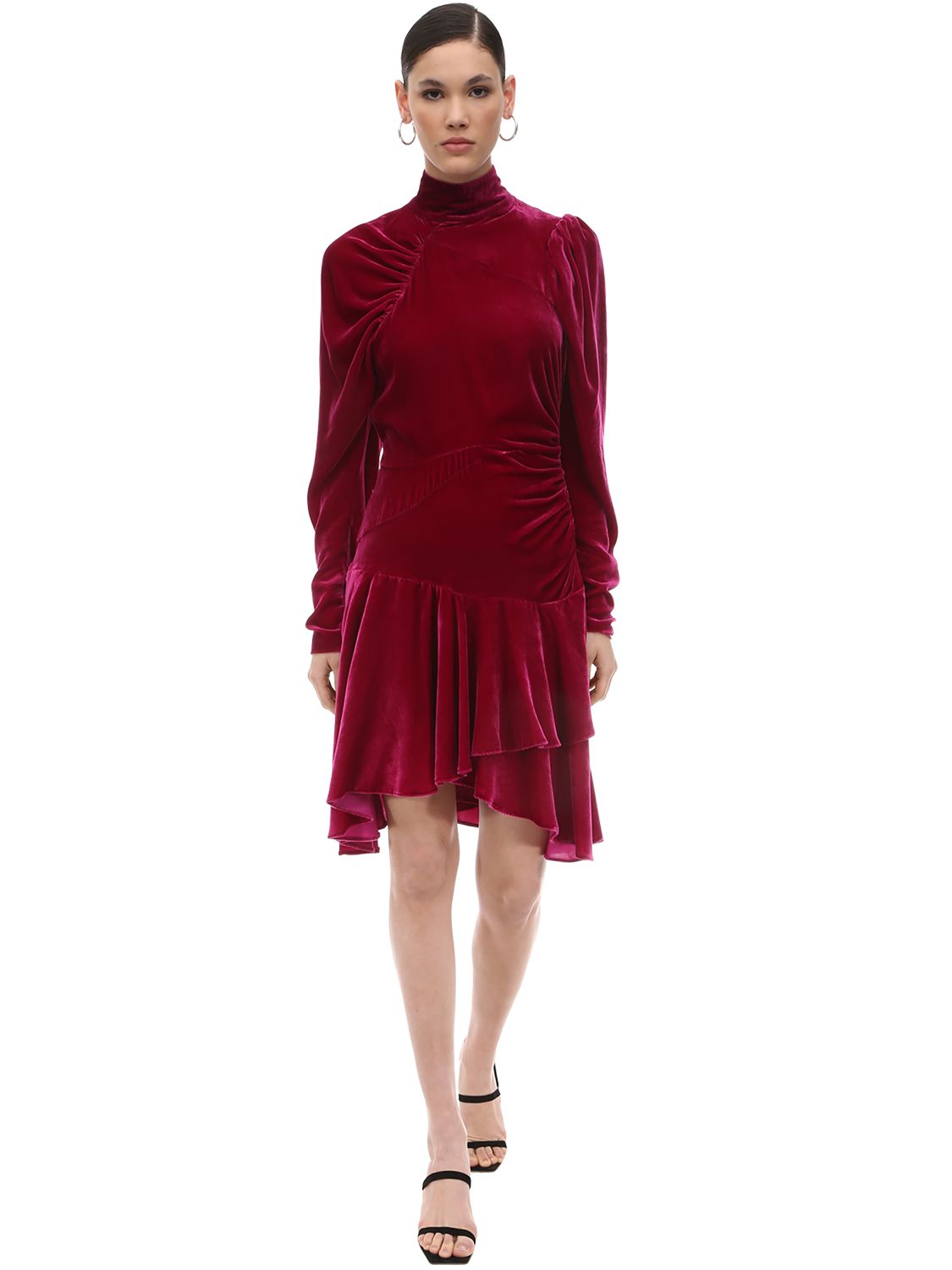 Robe En Velours Drapé - ROTATE - Modalova