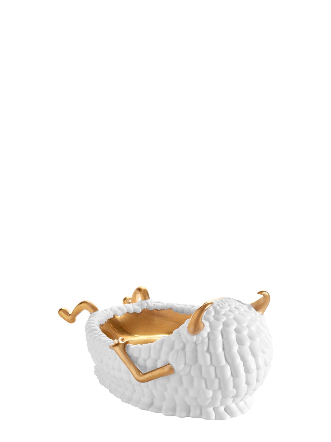 Shop L'objet Lazy Susan Catchall Tray In White/gold