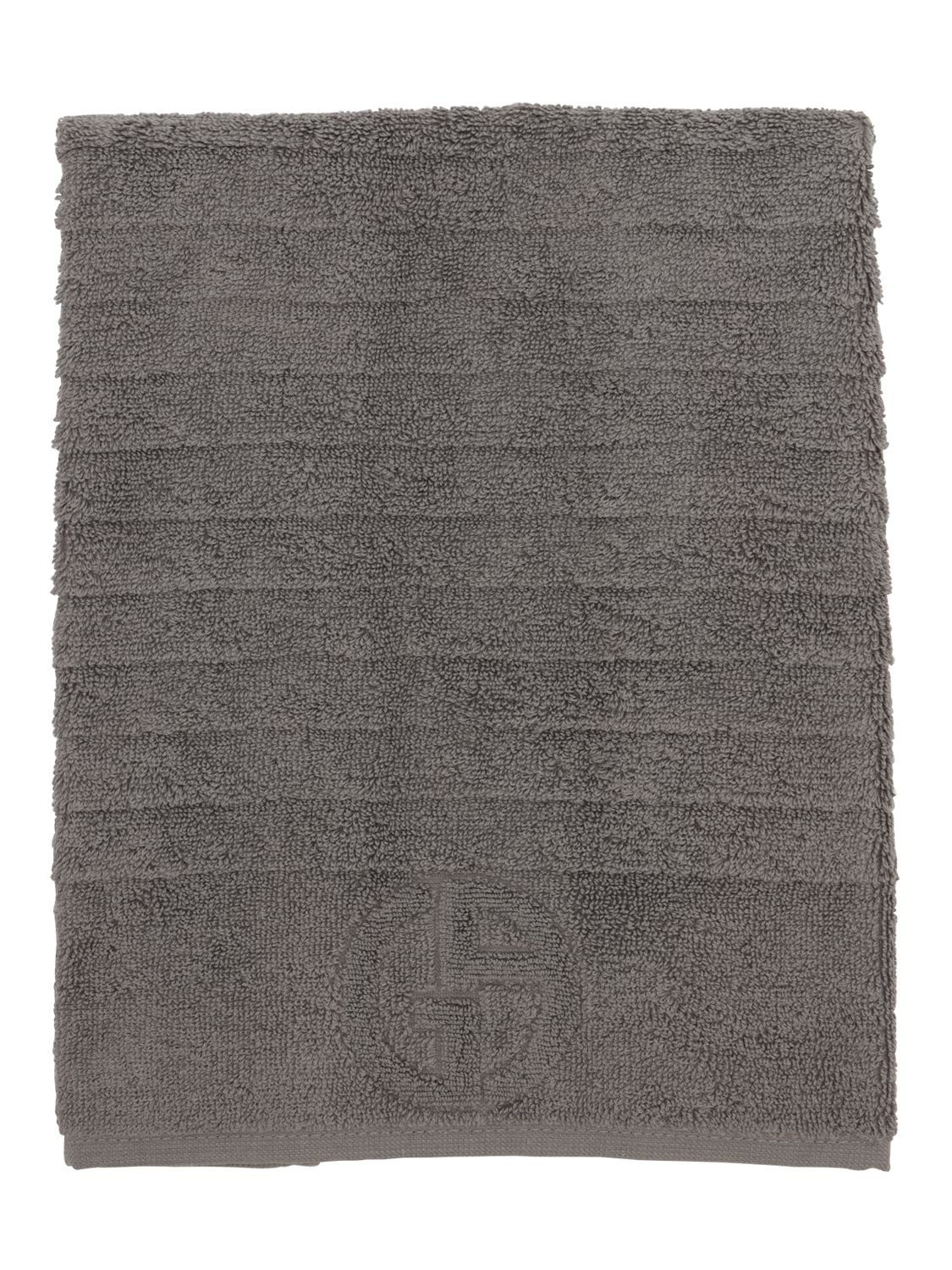 Armani Collezioni Dorotea Cotton Hand Towel In Dark Grey