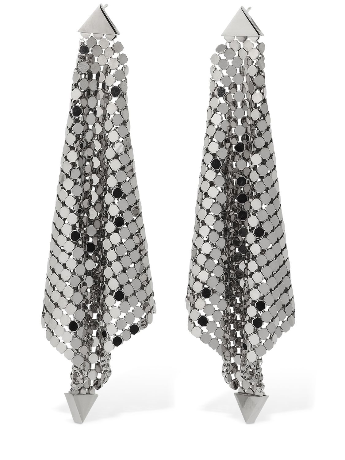 Image of Draped Chainmail Pendant Earrings
