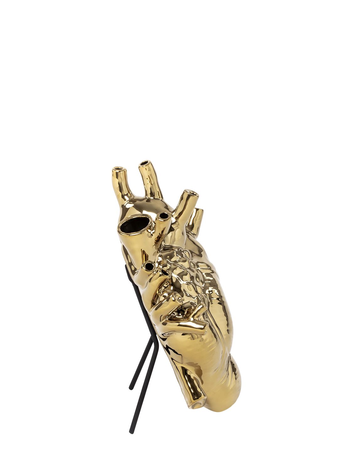 Shop Seletti Love In Bloom Gold Porcelain Vase