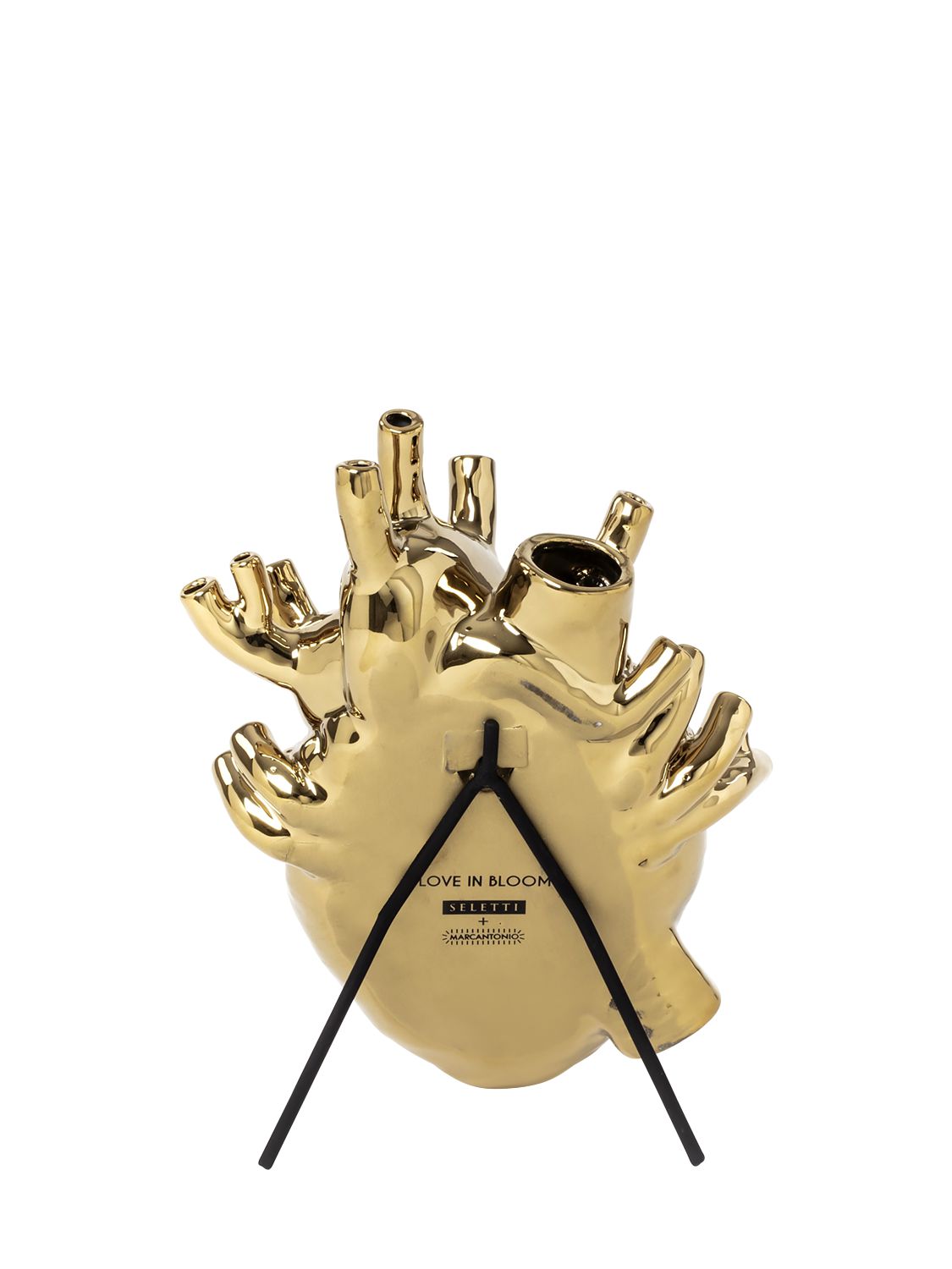Shop Seletti Love In Bloom Gold Porcelain Vase