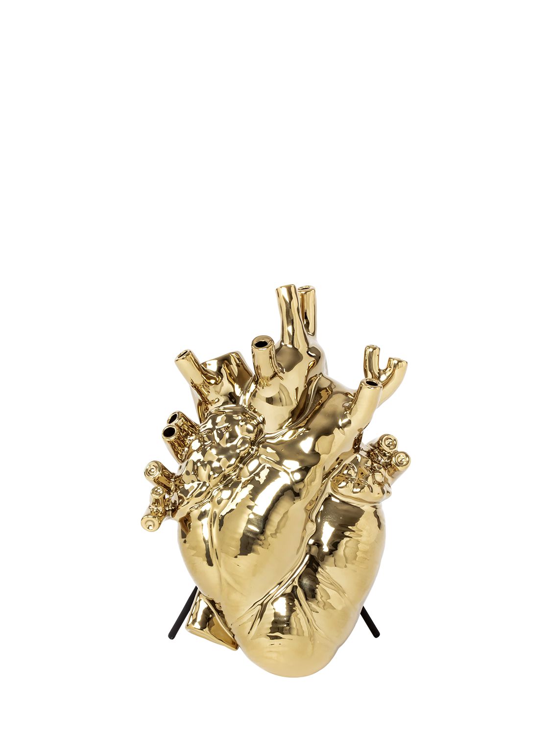 Shop Seletti Love In Bloom Gold Porcelain Vase