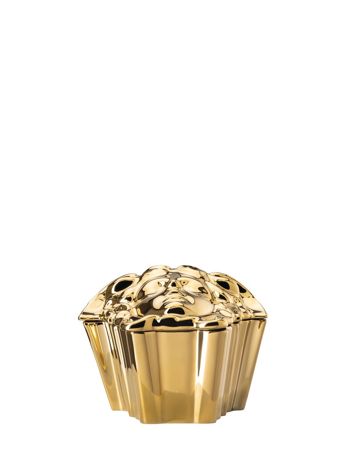 Shop Versace Medusa Porcelain Box In Gold