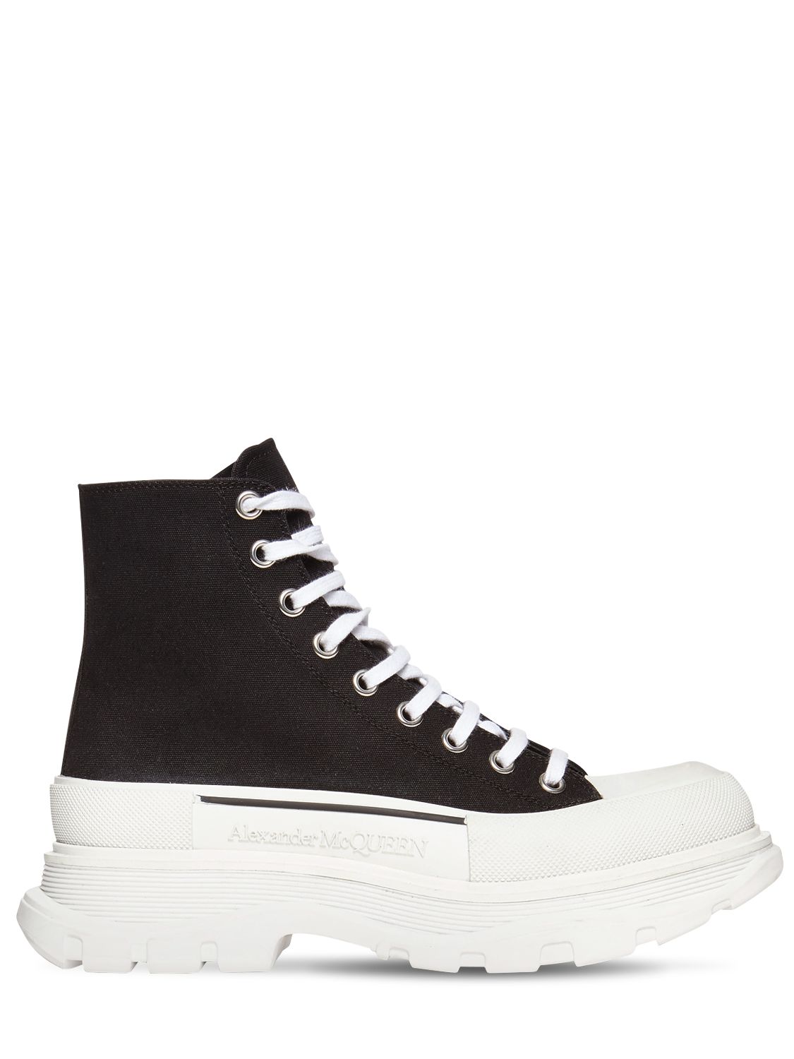 Sneakers Montantes En Toile De Coton 50 Mm - MCQUEEN - Modalova