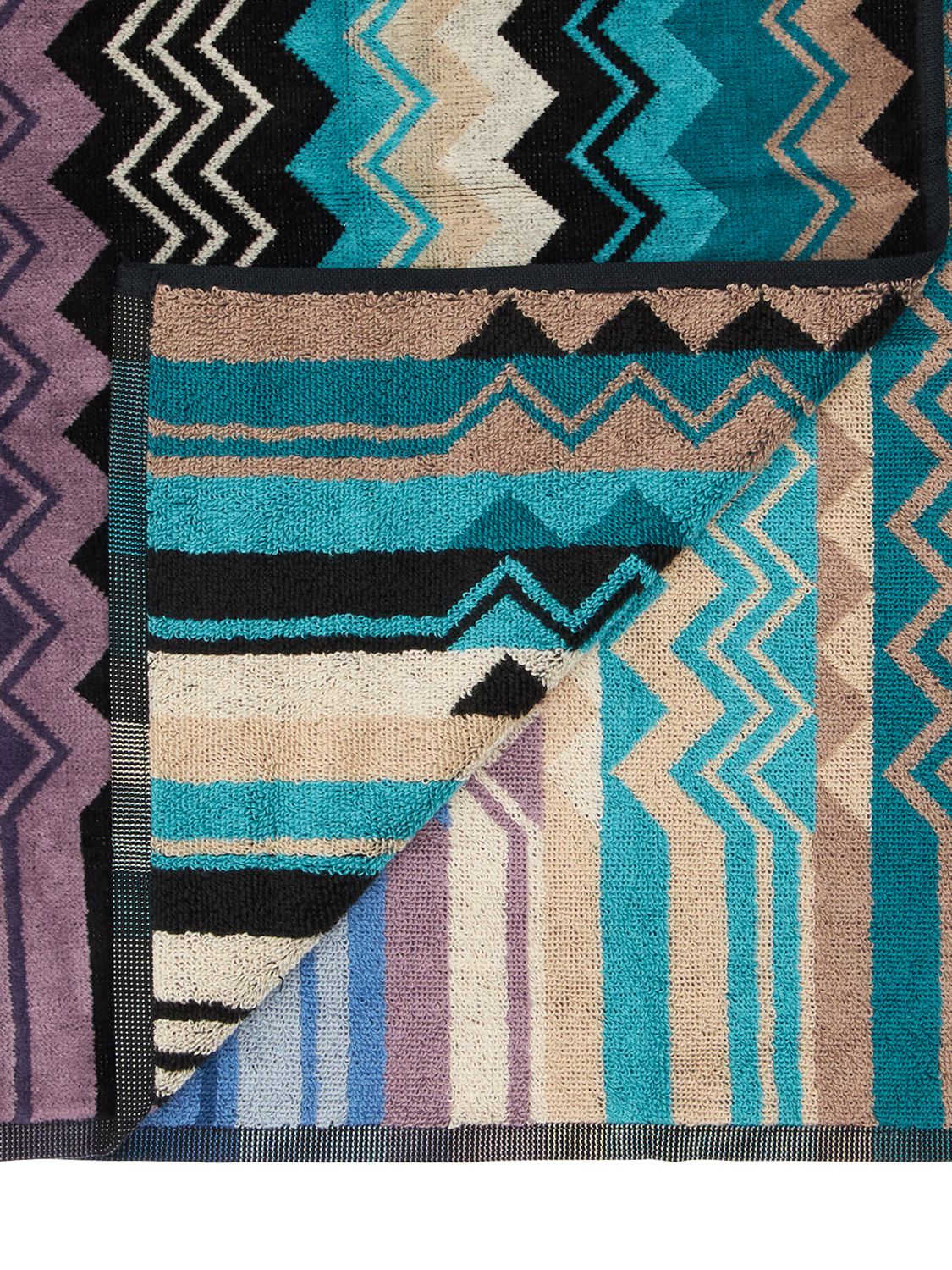 Shop Missoni Set Of 2 Giacomo Towels In Blue/multi