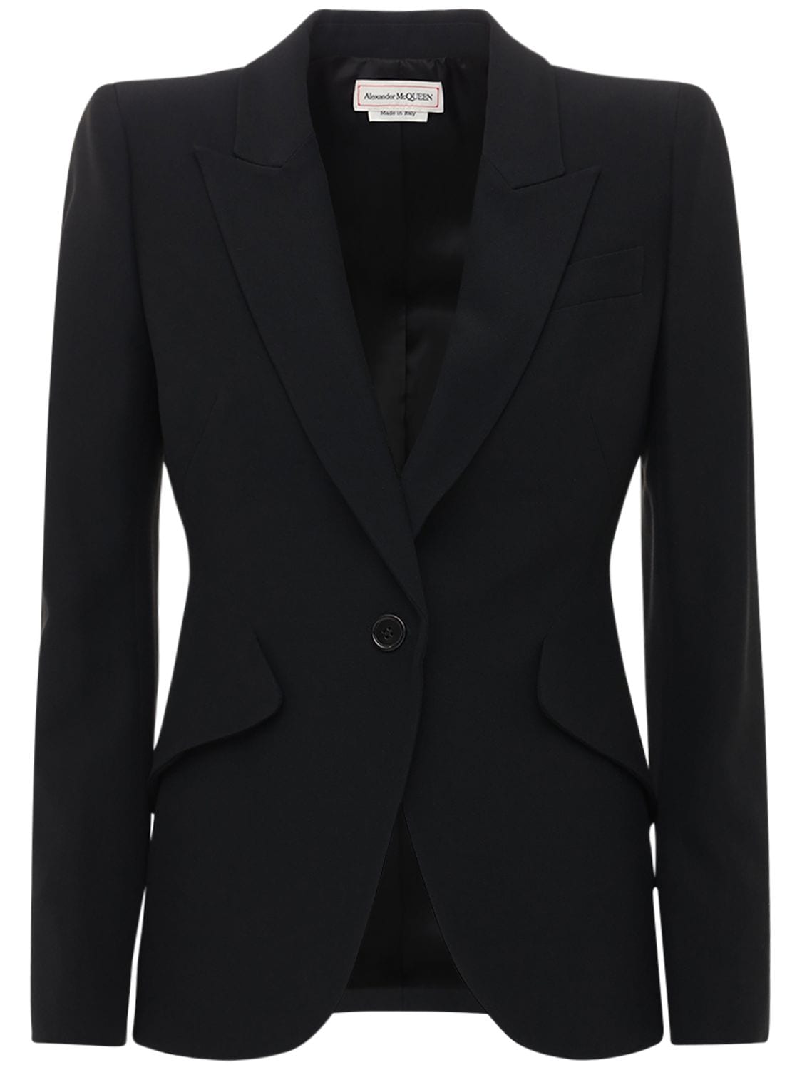 Leaf Crepe Single Breast Fitted Blazer