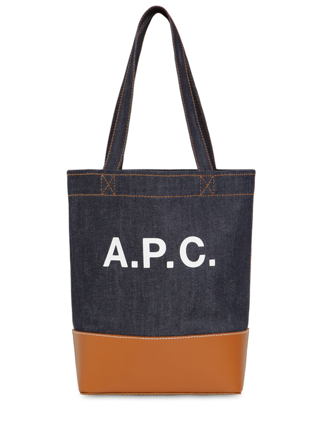 Small Axel Denim & Leather Tote Bag