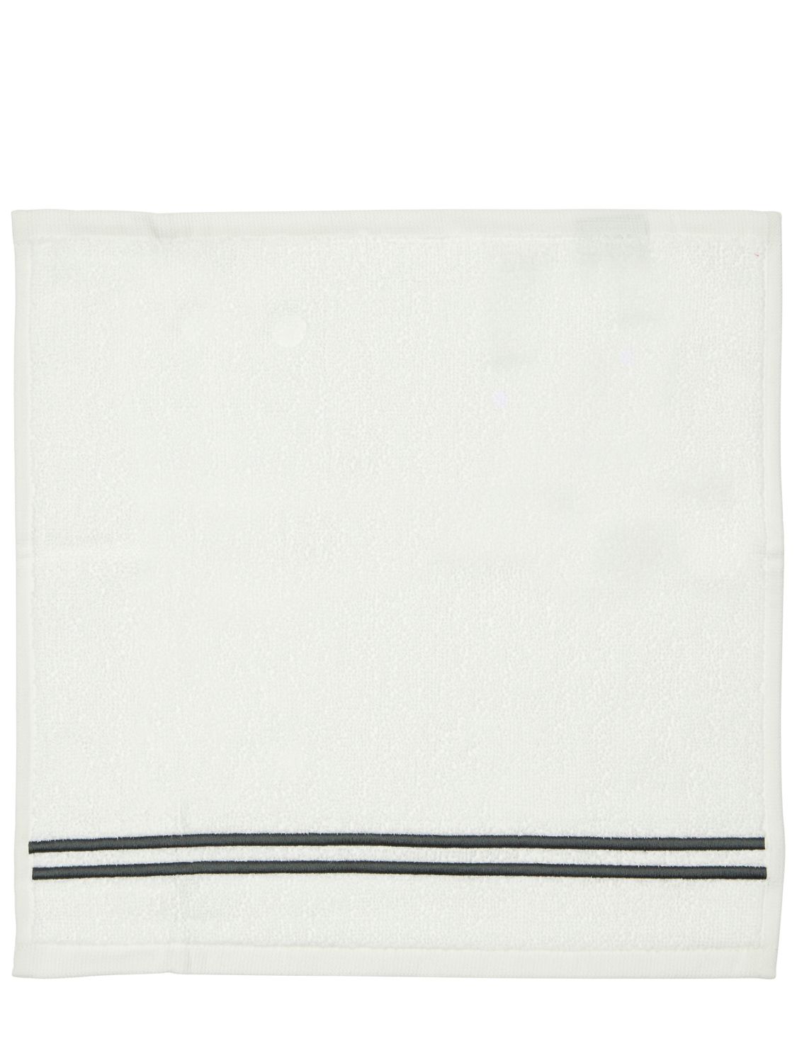 Frette Hotel Classic Cotton Washcloth In White,grey