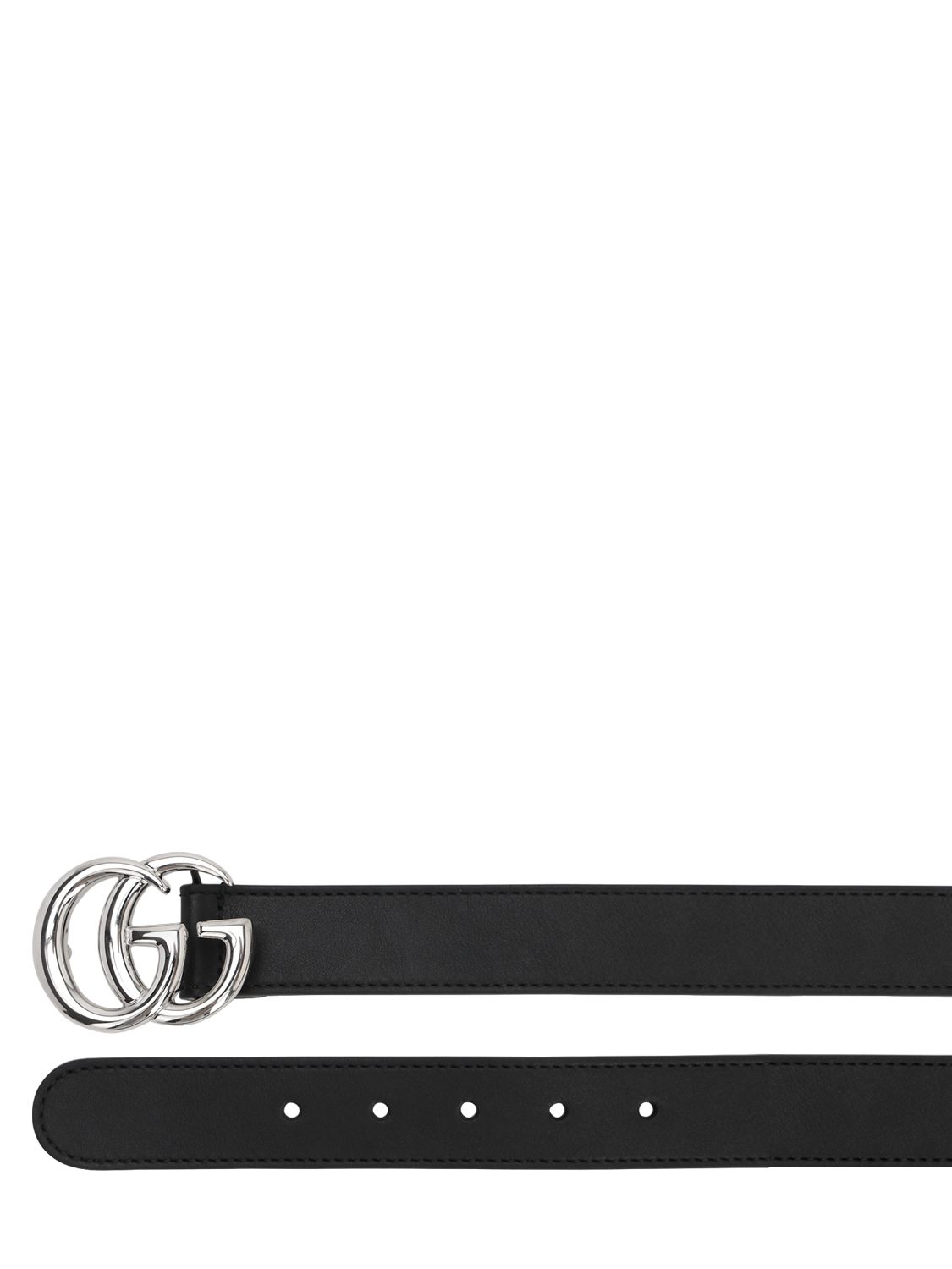  Gucci Logo Leather Belt 